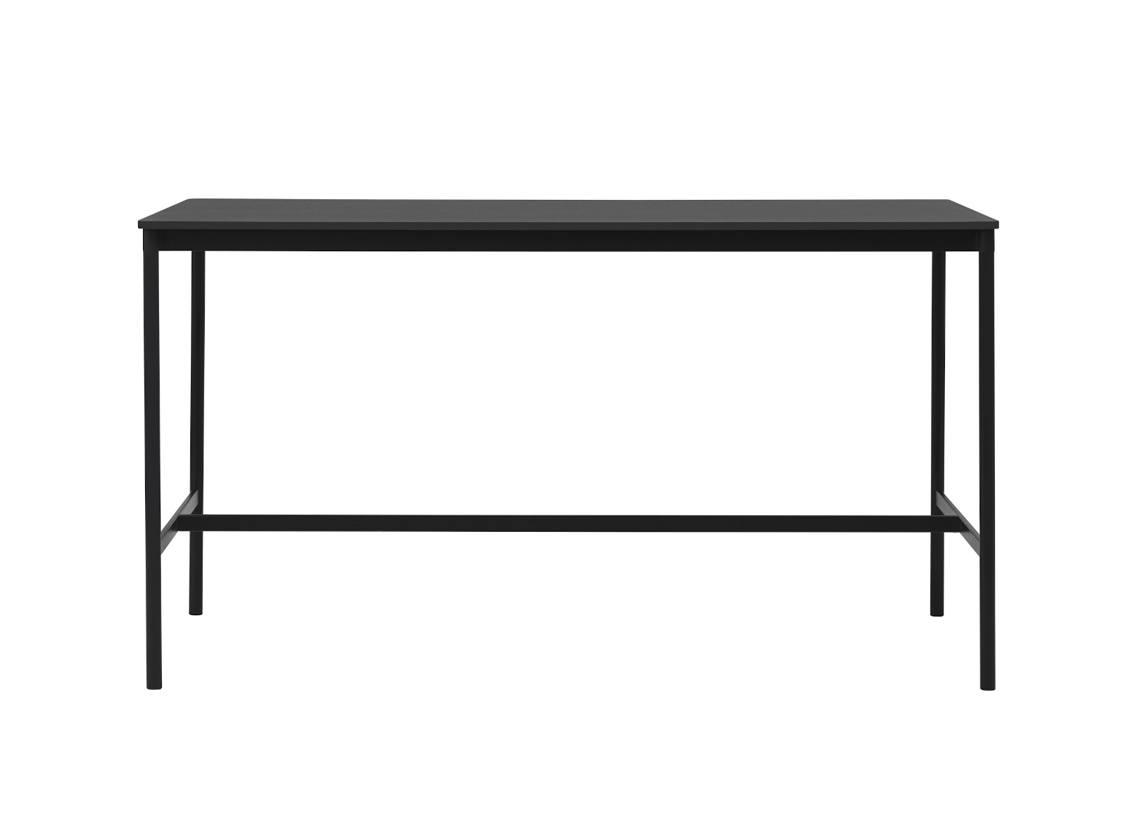 Base Stehtisch, 190 x 85 cm, höhe 105cm, schwarz laminat / schwarz abs Base Stehtisch, 190 x 85 cm, höhe 105cm, schwarz laminat / schwarz abs