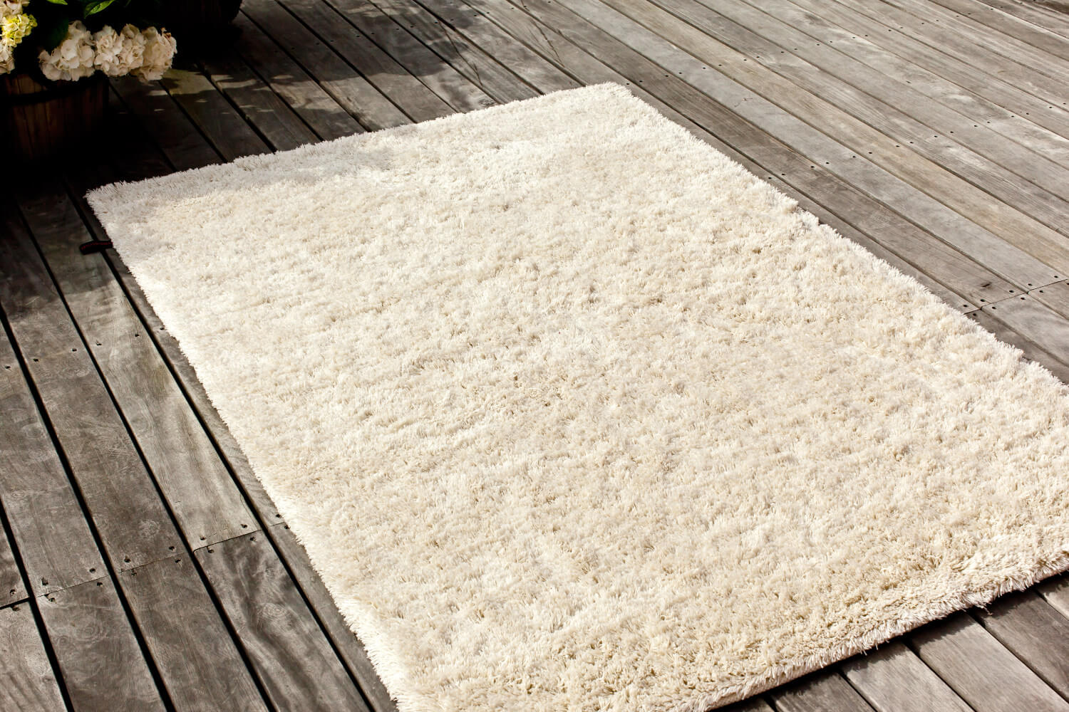 Rya Teppich, 200 x 300 cm, cream