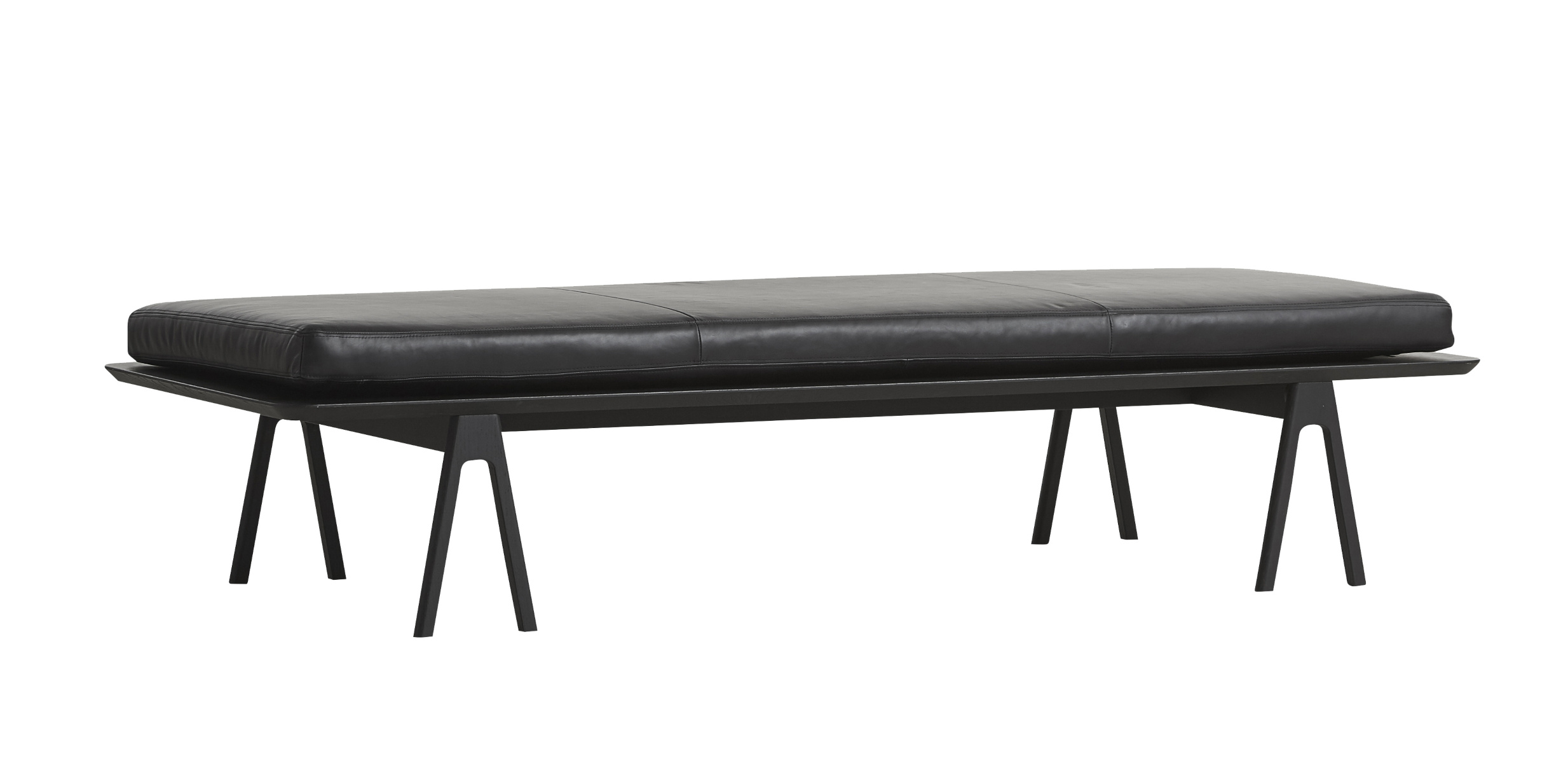 Level Daybed, eiche schwarz / leder schwarz Level Daybed, eiche schwarz / leder schwarz