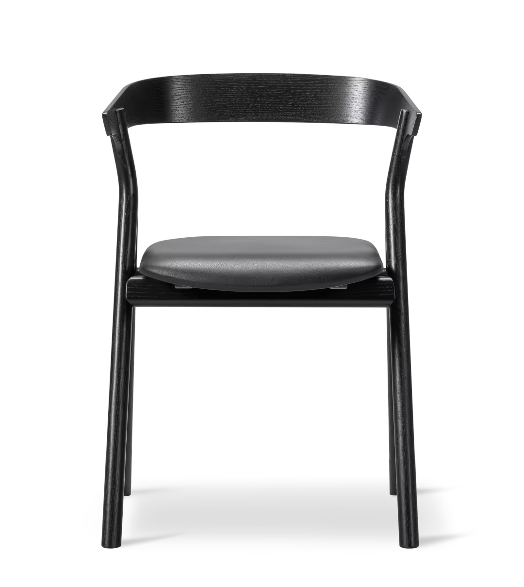 Yksi Armlehnstuhl, eiche schwarz lackiert / leder vice 11 schwarz