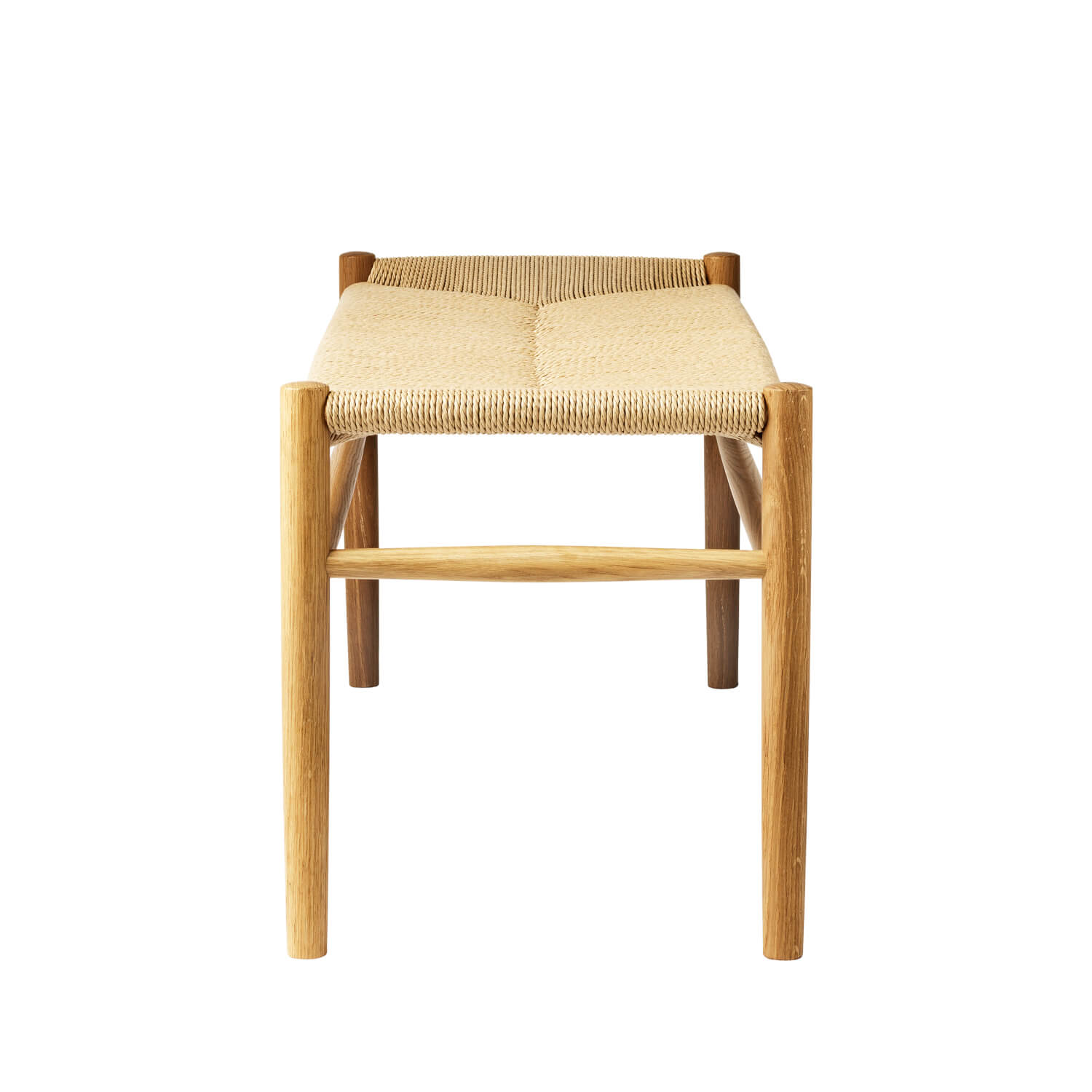 FDB Møbler J83B Bank, funktional, Eiche natur, Naturgeflecht, nordisches Design, langlebig