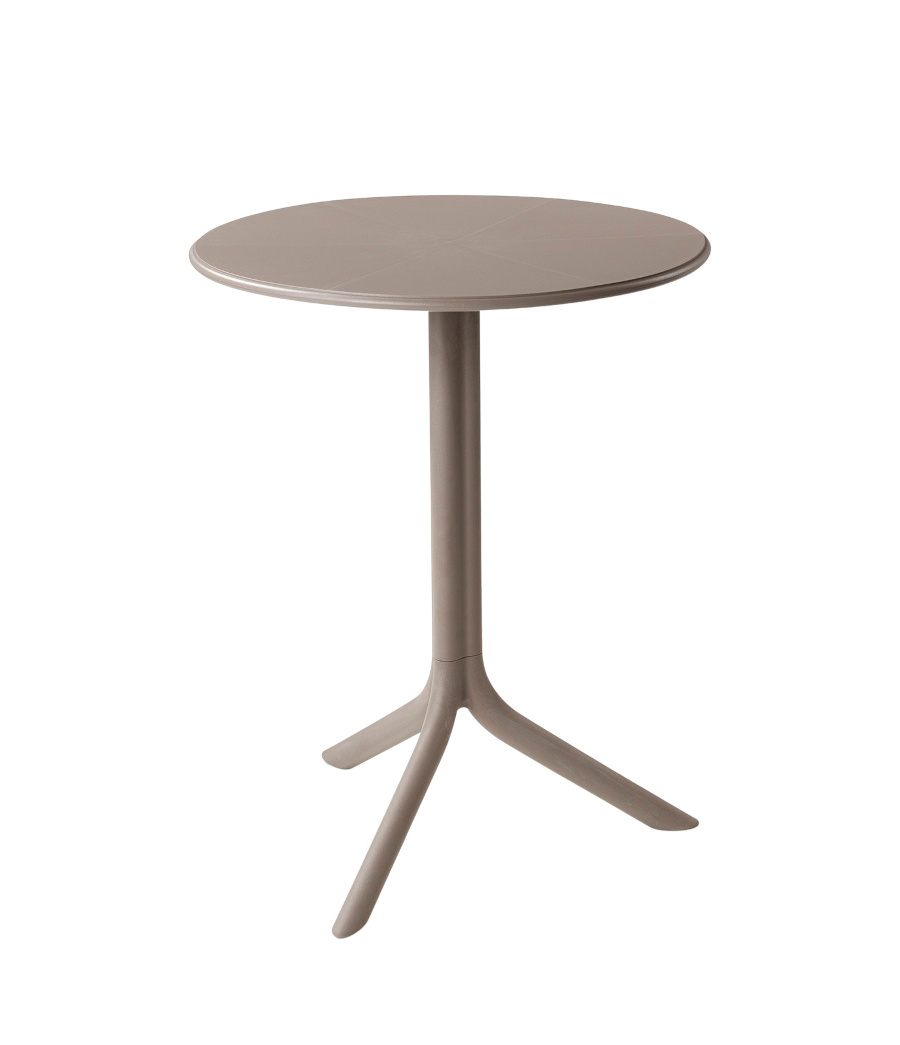 Nardi Spritz Gartentisch Ø 60 cm tortora, runder Outdoor-Tisch, wetterfest, langlebig, italienisches Design