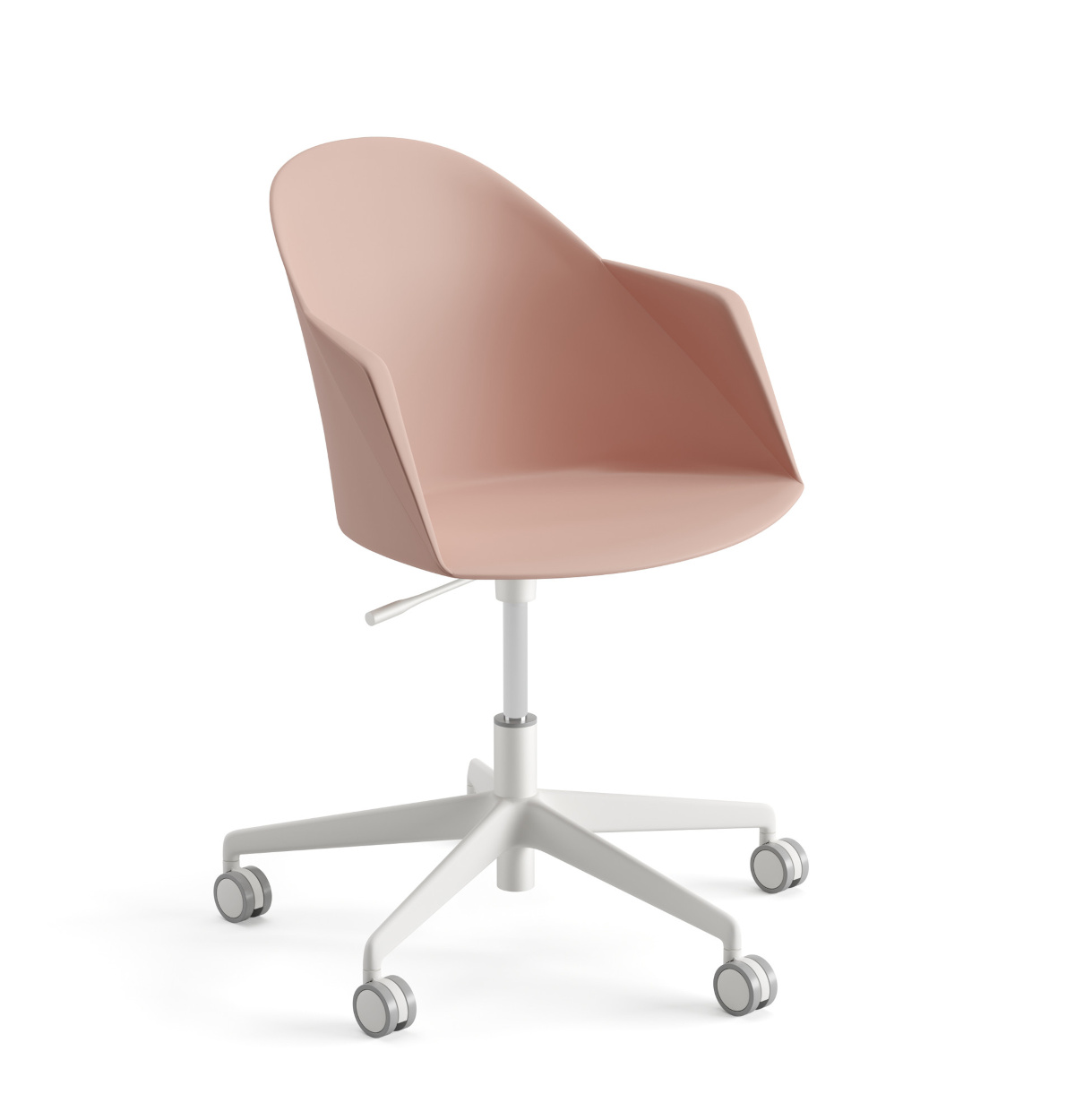 Cila Go Drehstuhl, kunststoff, weiß / terrakotta #2310