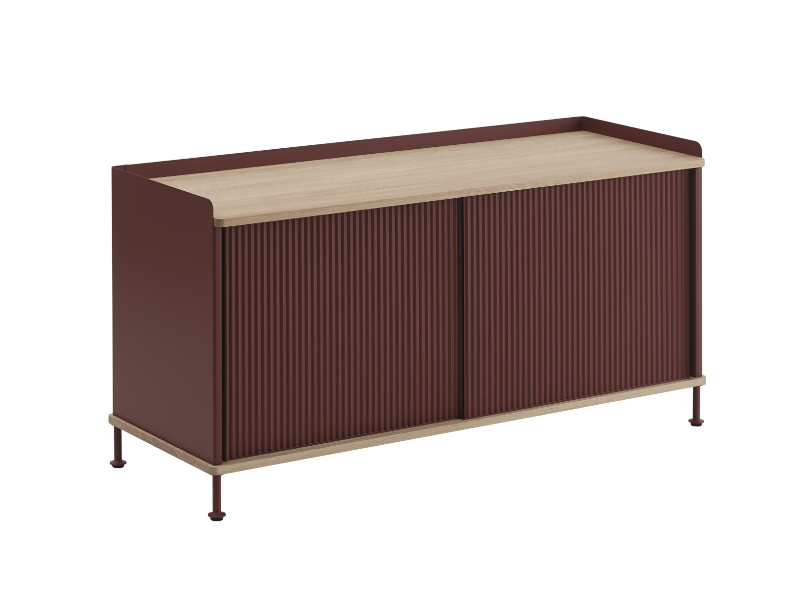 Enfold Sideboard, 124 x 63 cm, eiche geölt / deep red Enfold Sideboard, 124 x 63 cm, eiche geölt / deep red