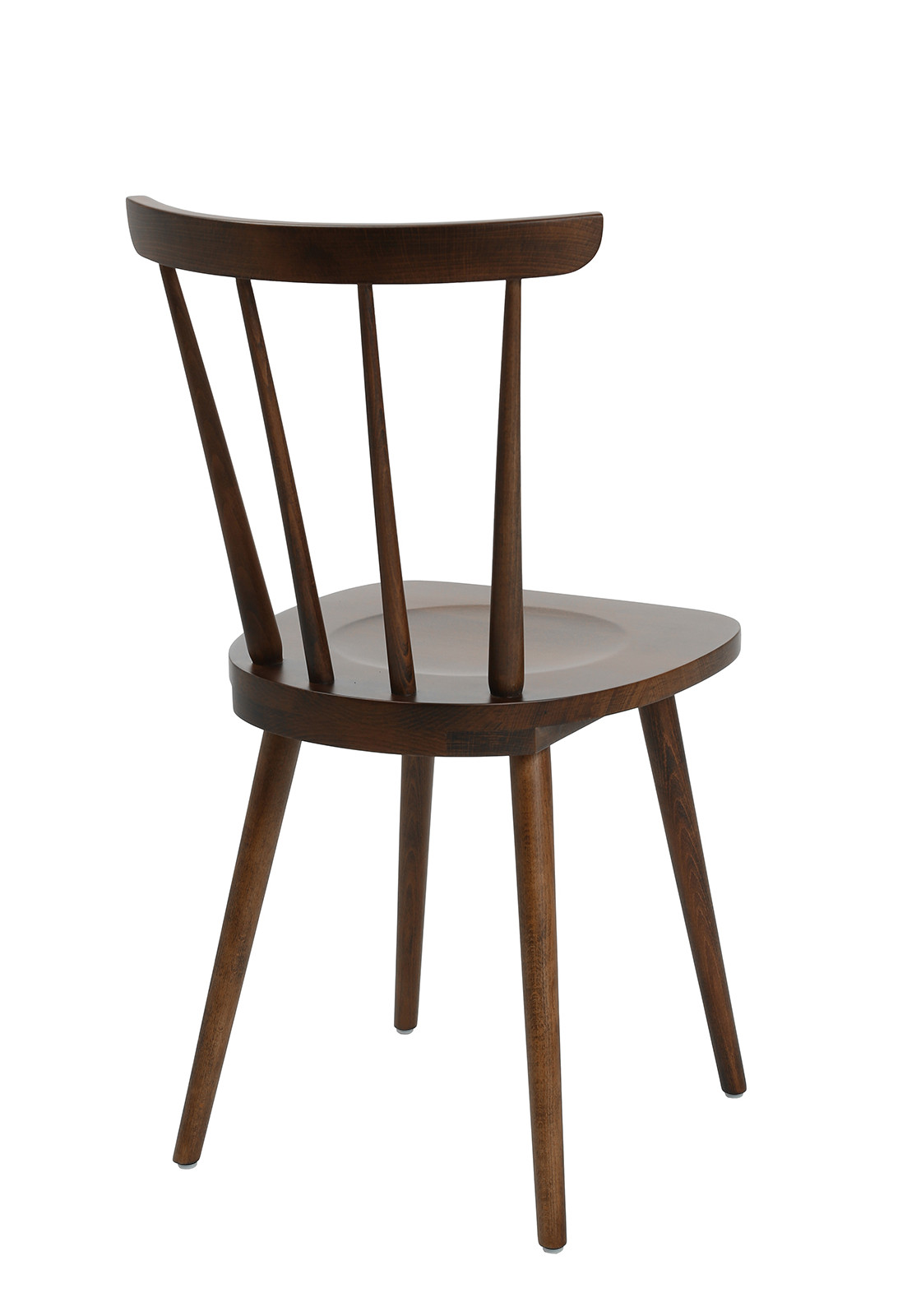 Moderner Wagner W-1960 Stuhl in nussbaum gebeizter Holzoptik, stabil und komfortabel