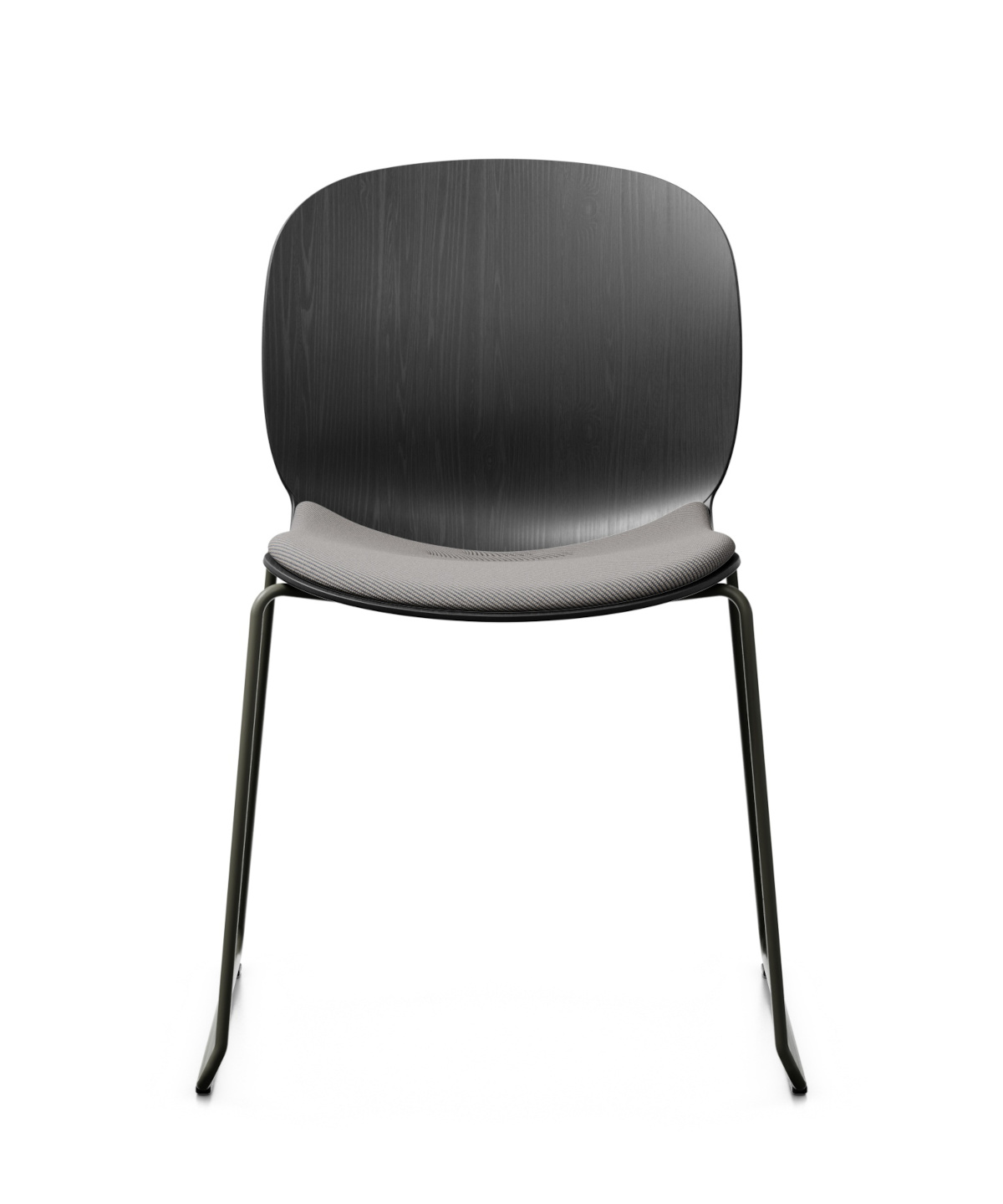 Noor 6065S Stuhl, Kufengestell, 3D-Furnierschale, Sitz gepolstert