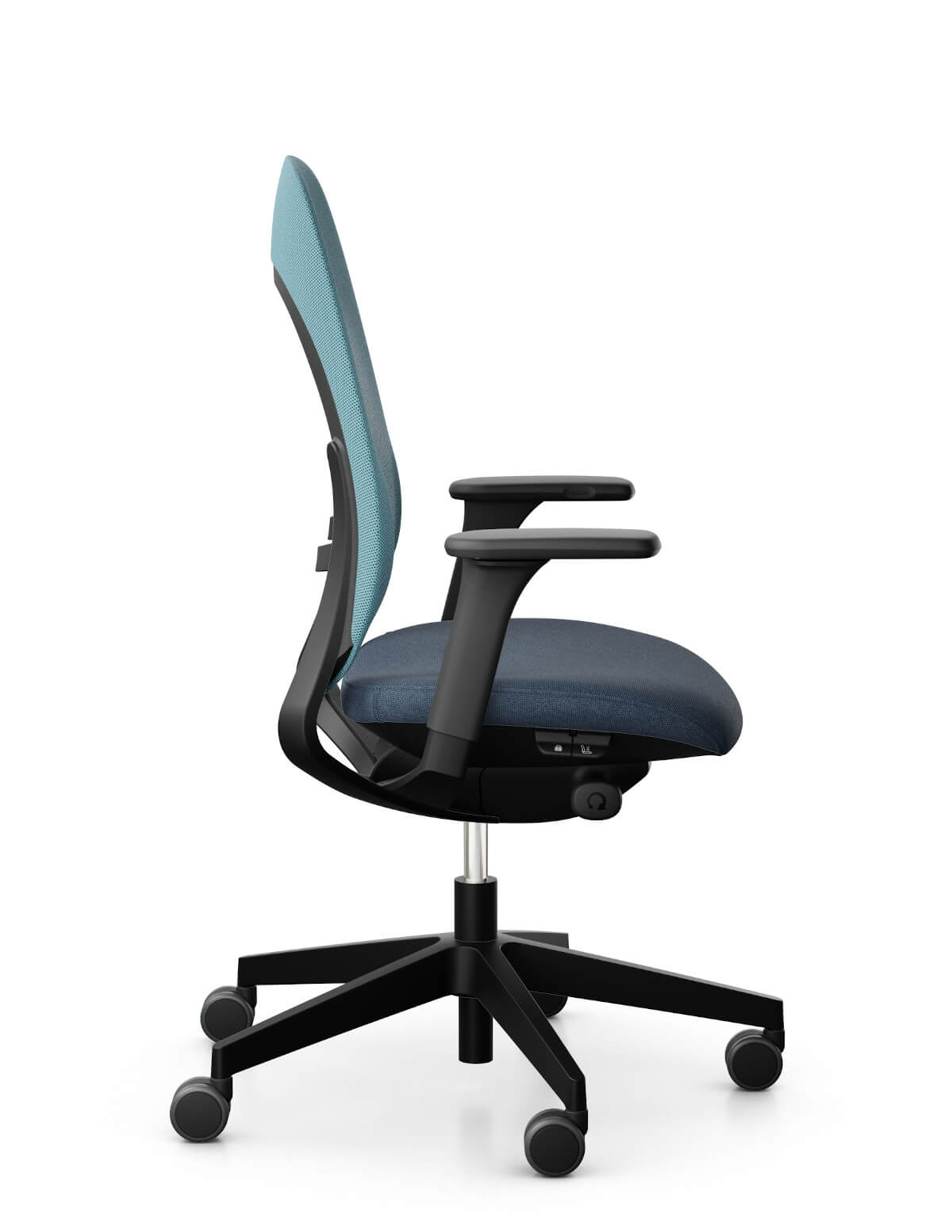 Drehbarer Giroflex 40-4049 Bürostuhl mit Netzrücken, Armlehnen und stabiler Rollenbasis