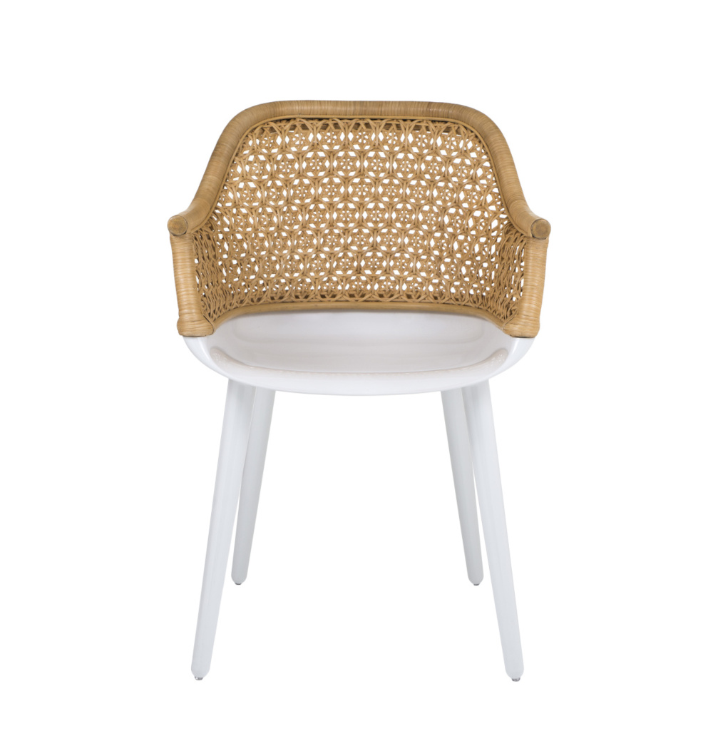 Magis Cyborg Elegant Stuhl weiß, moderner Design-Stuhl, ergonomisch, komfortabel, langlebig