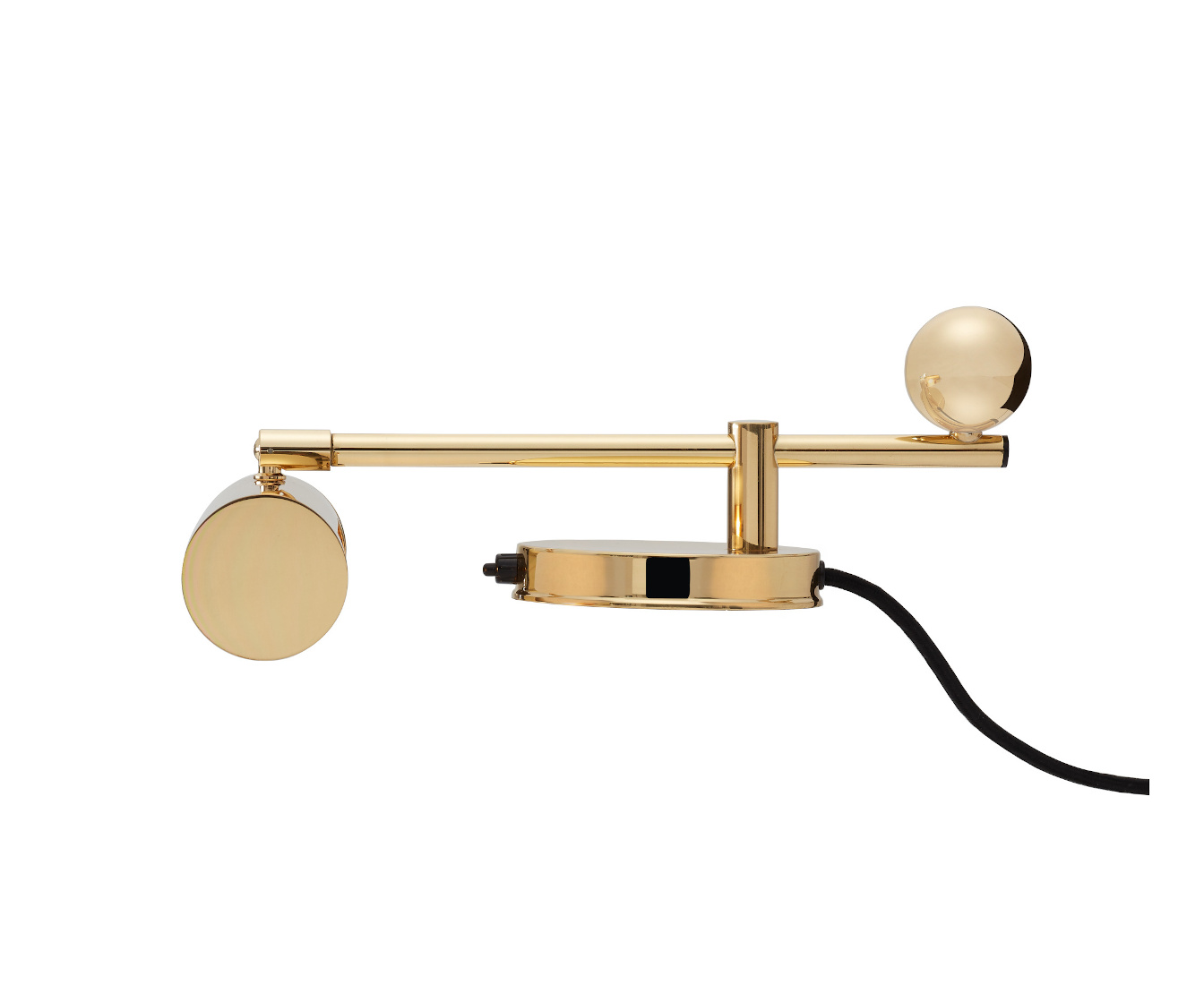 DS 28 Klavierleuchte von Tecnolumen, Messing poliert, ikonisches Bauhaus Design, präzise Lichtführung für Klavier und Flügel