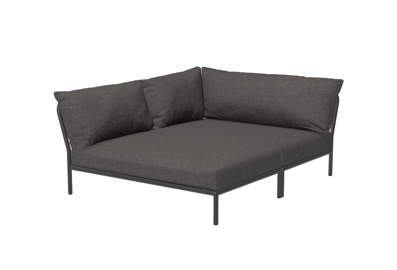 Level 2 Cozy Corner Loungesofa, links, dark grey