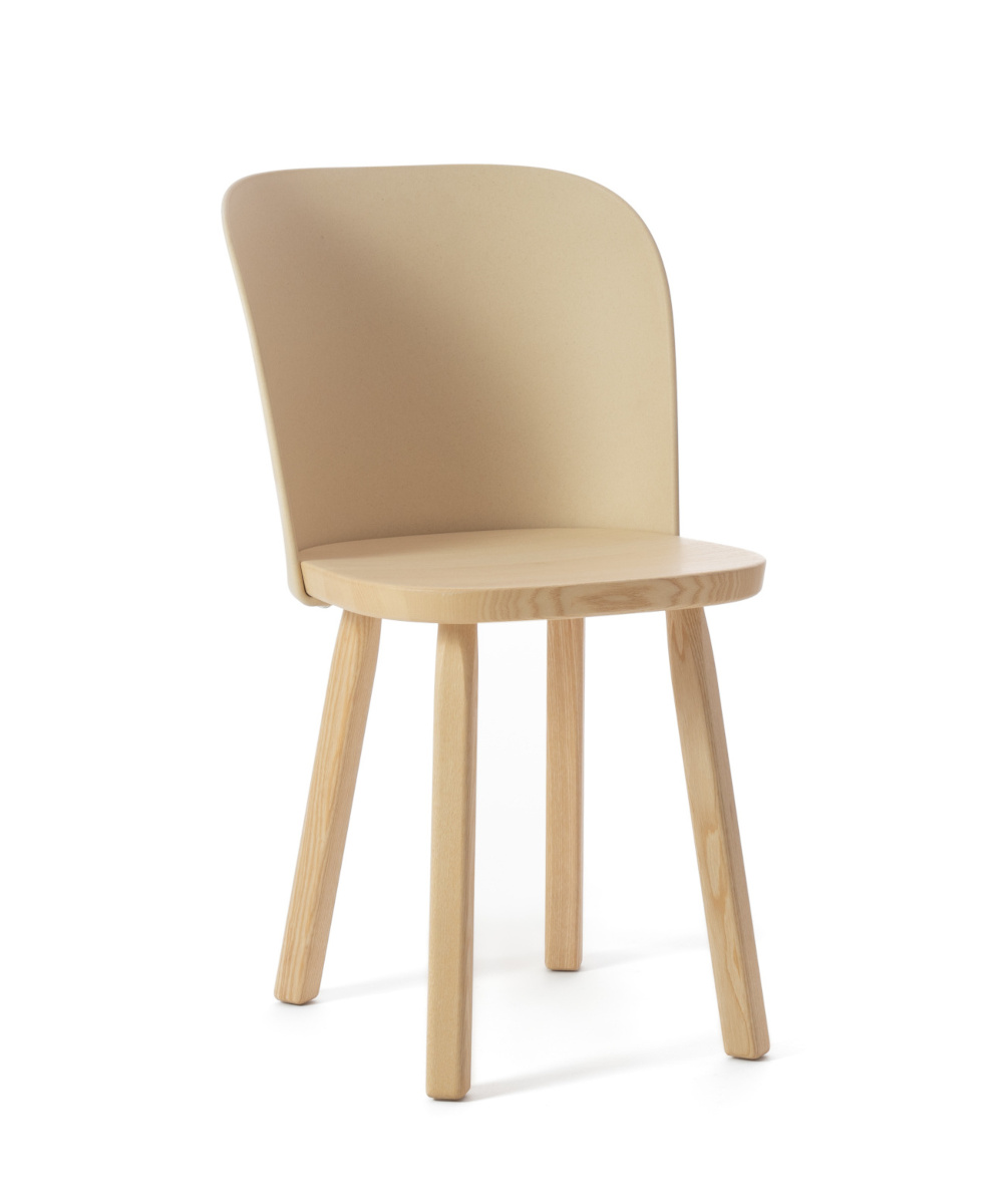 Magis Alpina Stuhl, Esche natur, beige Polster, ergonomisch, modernes Design, langlebig, Made in Italy