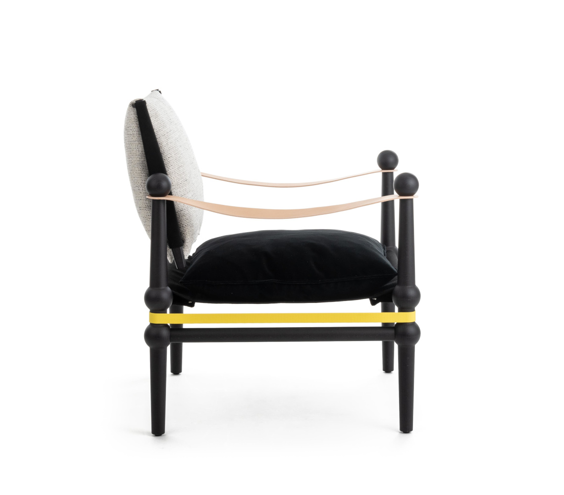 Magis Twain Sessel, Buche schwarz, modernes Design, ergonomisch, komfortabel, langlebig