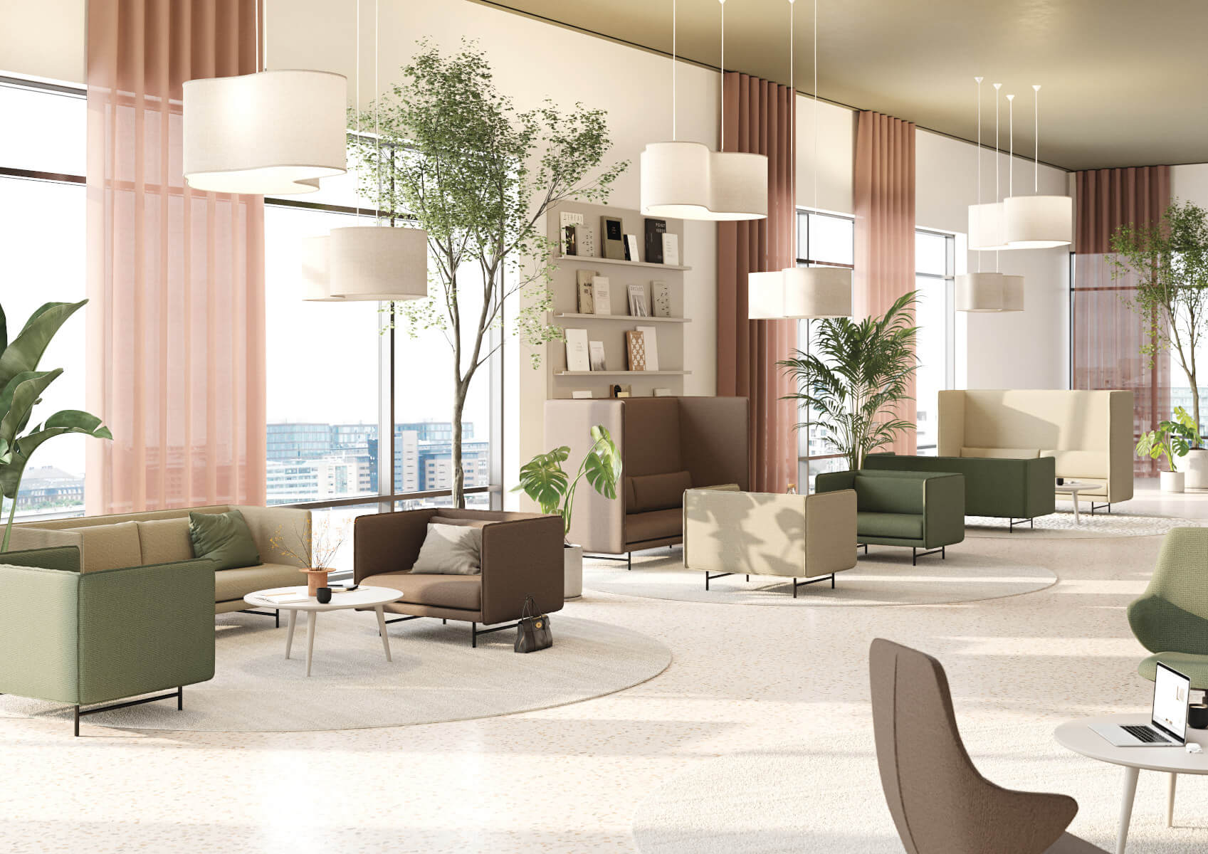 QOMFORTis1 QO101 Sessel von Interstuhl, ergonomisch gepolstert, modernes Bürodesign, komfortabler Sitz