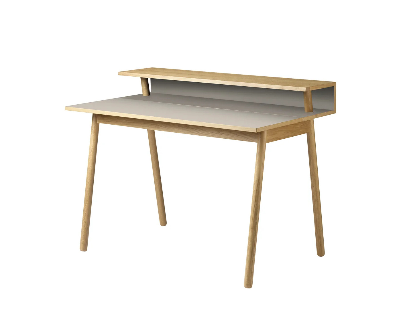 FDB Møbler C68 Nørrebro – nordischer Schreibtisch FDB Møbler C68 Nørrebro Schreibtisch, nordisches Design, Eiche natur, Linoleum Mushroom, langlebig, funktional