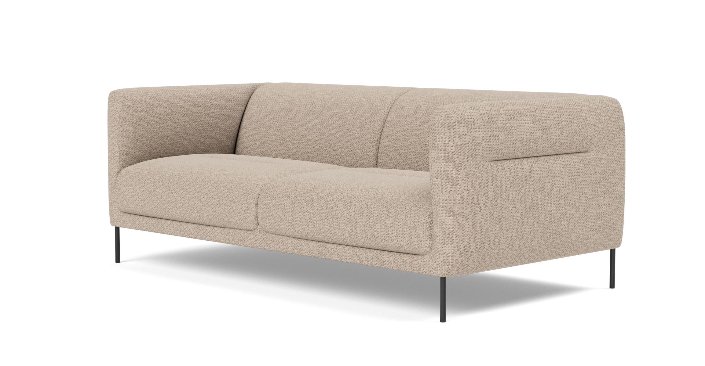 Konami Sofa 2-Sitzer, schwarz / sisu 0105