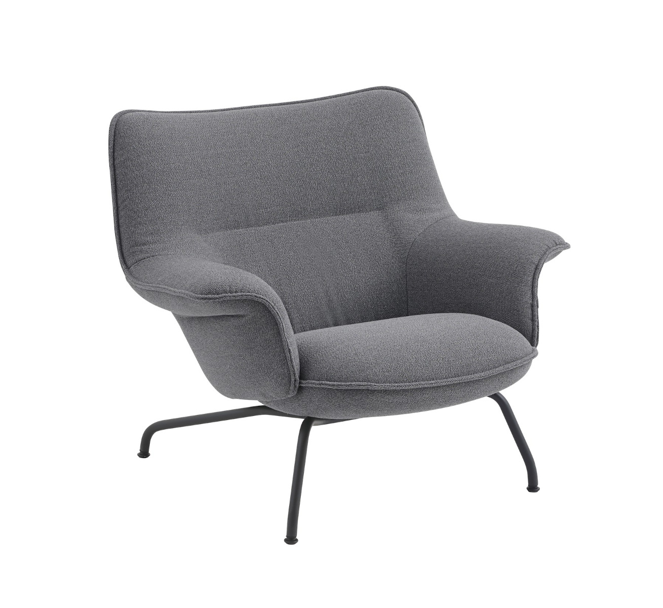 Doze Lounge Chair low back, tube base, ocean 80 / schwarz