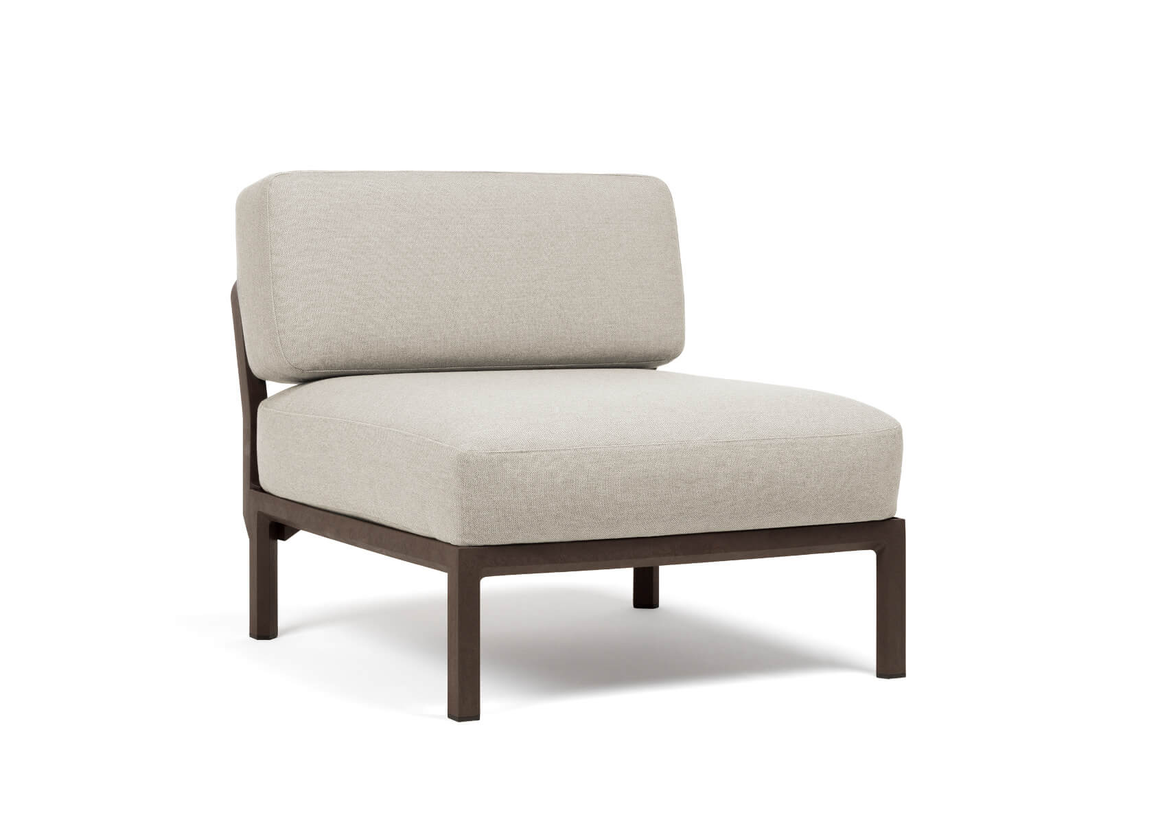 Nardi Maximo Modulsofa Mittelelement terra/perla, Outdoor-Sofa, wetterfest, langlebig, modernes italienisches Design