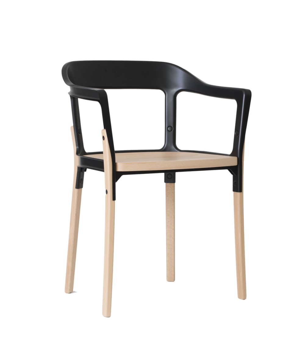 Magis Steelwood Chair, ergonomischer Holzstuhl, modernes Design, komfortabel, langlebig, Made in Italy