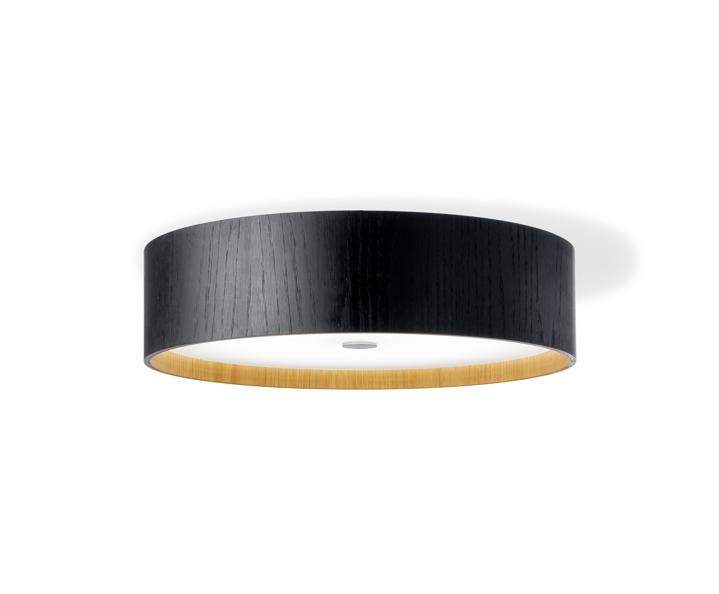 Domus Larawood LED Deckenleuchte Durchmesser 43 cm Schwarz gebeizt Eiche geölt