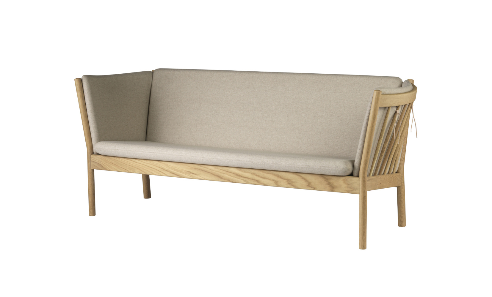 FDB Møbler J149 3-Sitzer Sofa, nordisches Design, Eiche natur, beige, nachhaltig, komfortabel