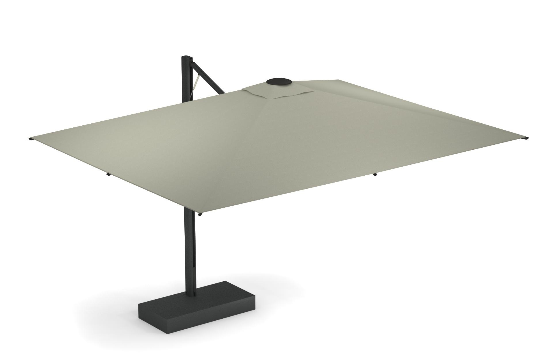 Shade Pro Sonnenschirm, 3x4 m, antikeisen / beige