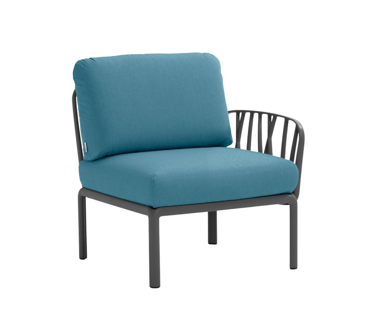 Nardi Komodo Modulsofa Seitenelement, anthrazit, Outdoor-Design, wetterfest, langlebig, Made in Italy