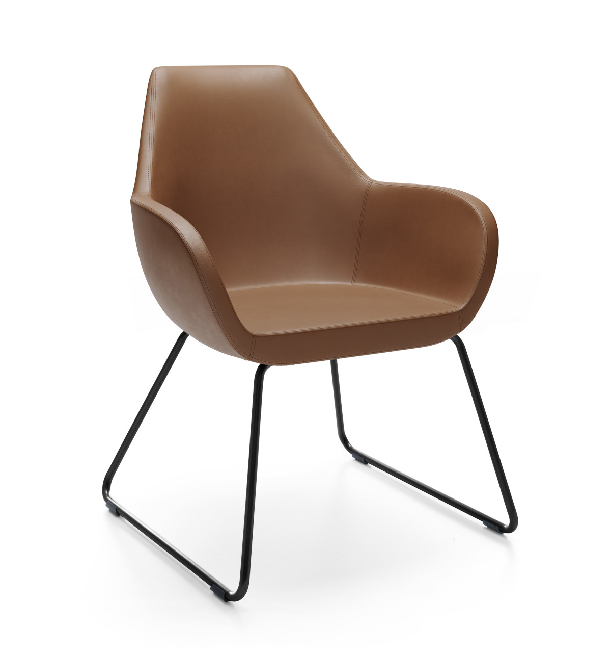 Profim Fan 10V Loungesessel mit Kufengestell, hochwertiger Polstersessel für Empfang, Lounge und Wartezimmer