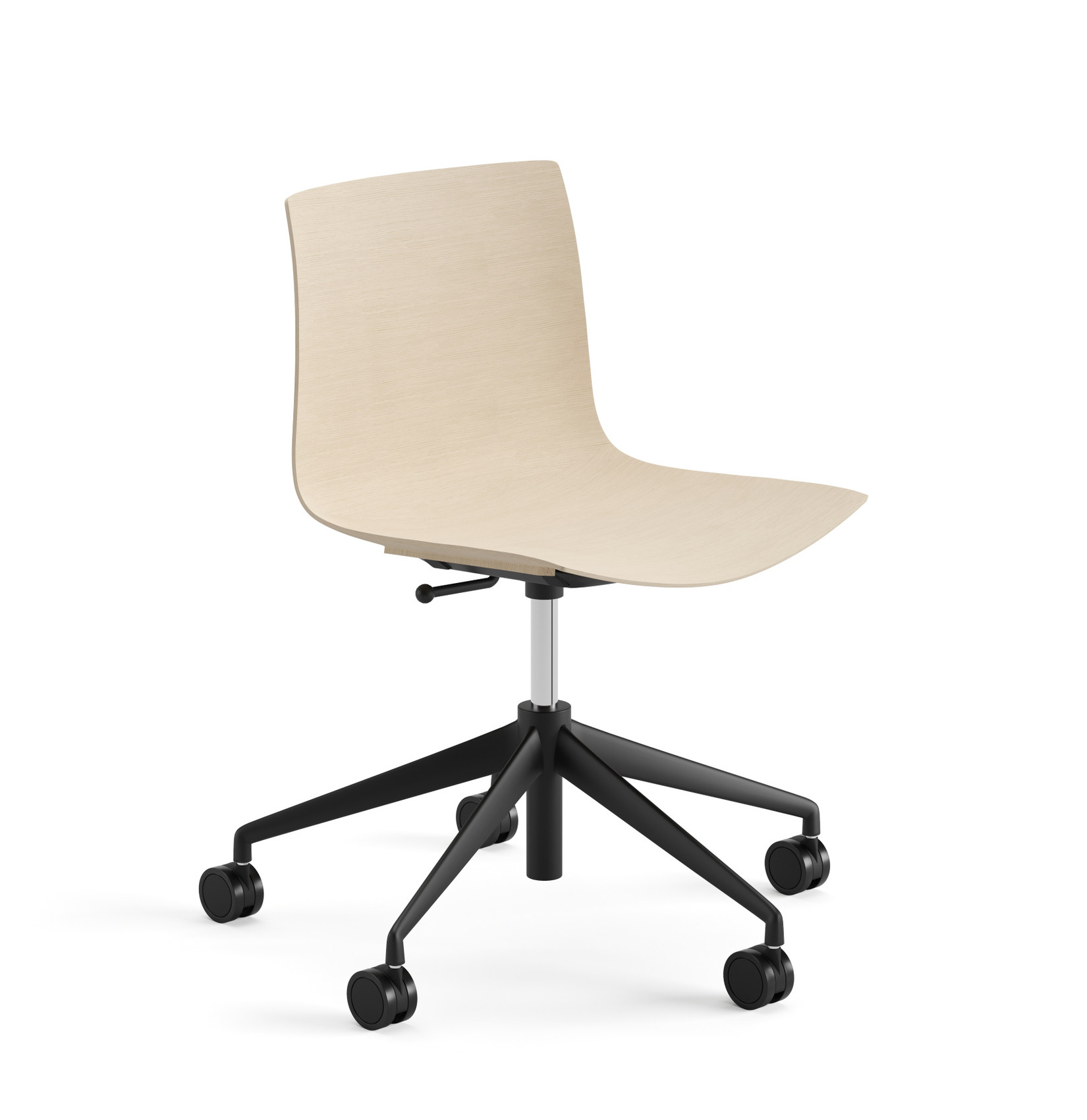 Catifa 46 Drehstuhl, holz, schwarz / eiche gebleicht #0352