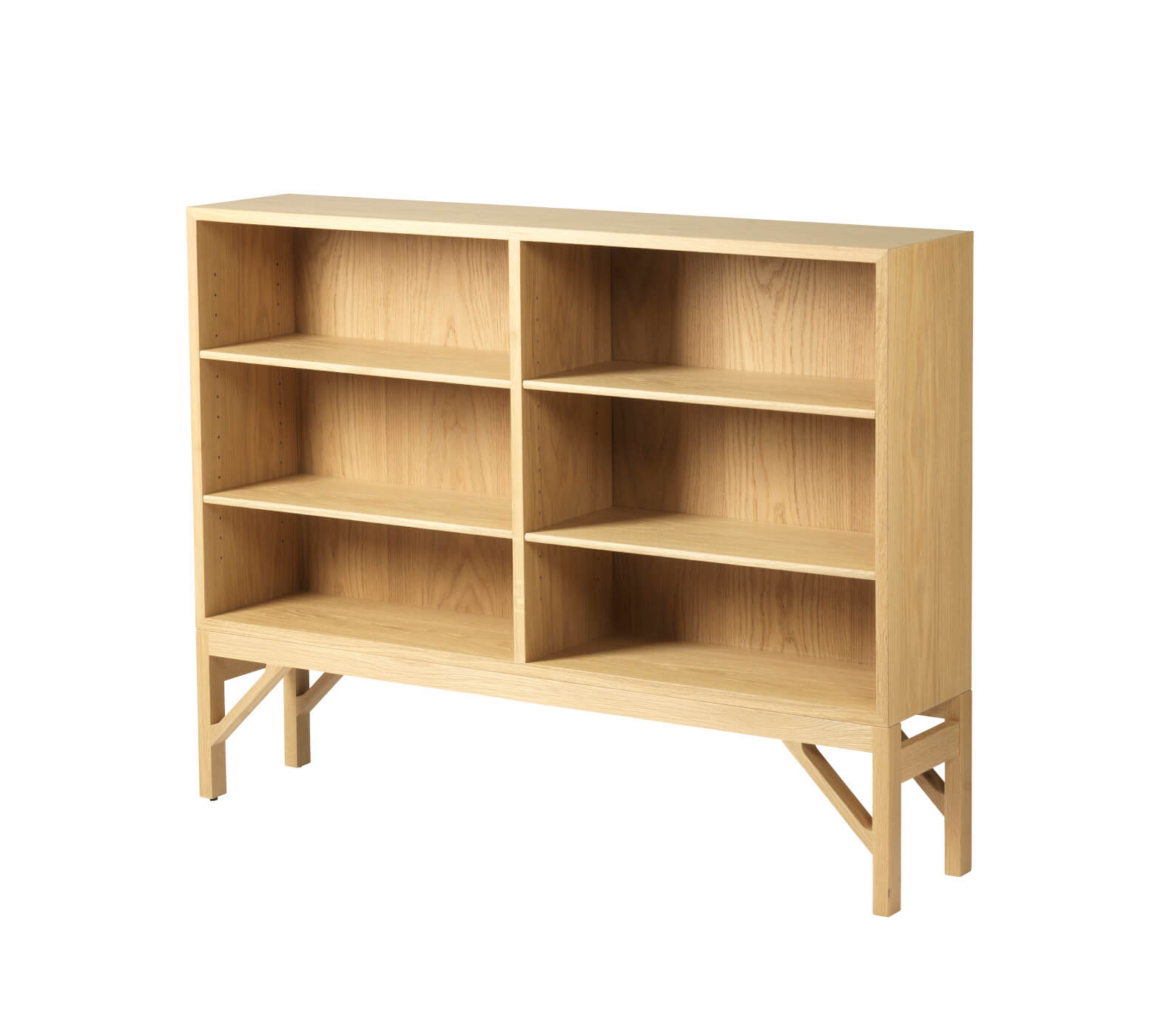 FDB Møbler A153 Regal aus Eiche natur, nordisches Design-Regal, hochwertig, nachhaltig, modern