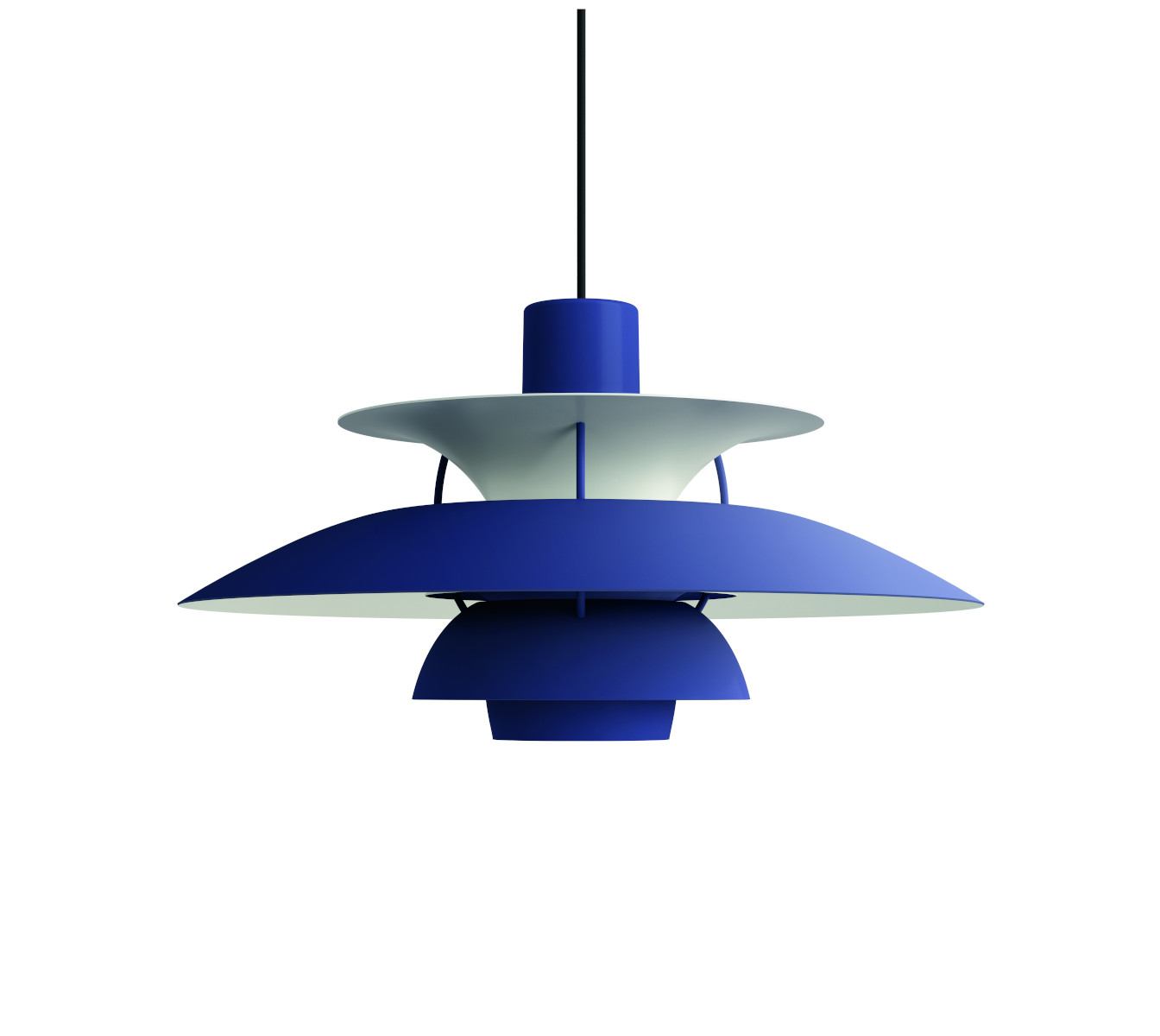 Louis Poulsen PH 5 Pendelleuchte dusty indigo – Skandinavisches Design Louis Poulsen PH 5 Pendelleuchte dusty indigo, skandinavisches Design, dimmbar, hochwertige Leuchte für Wohnräume