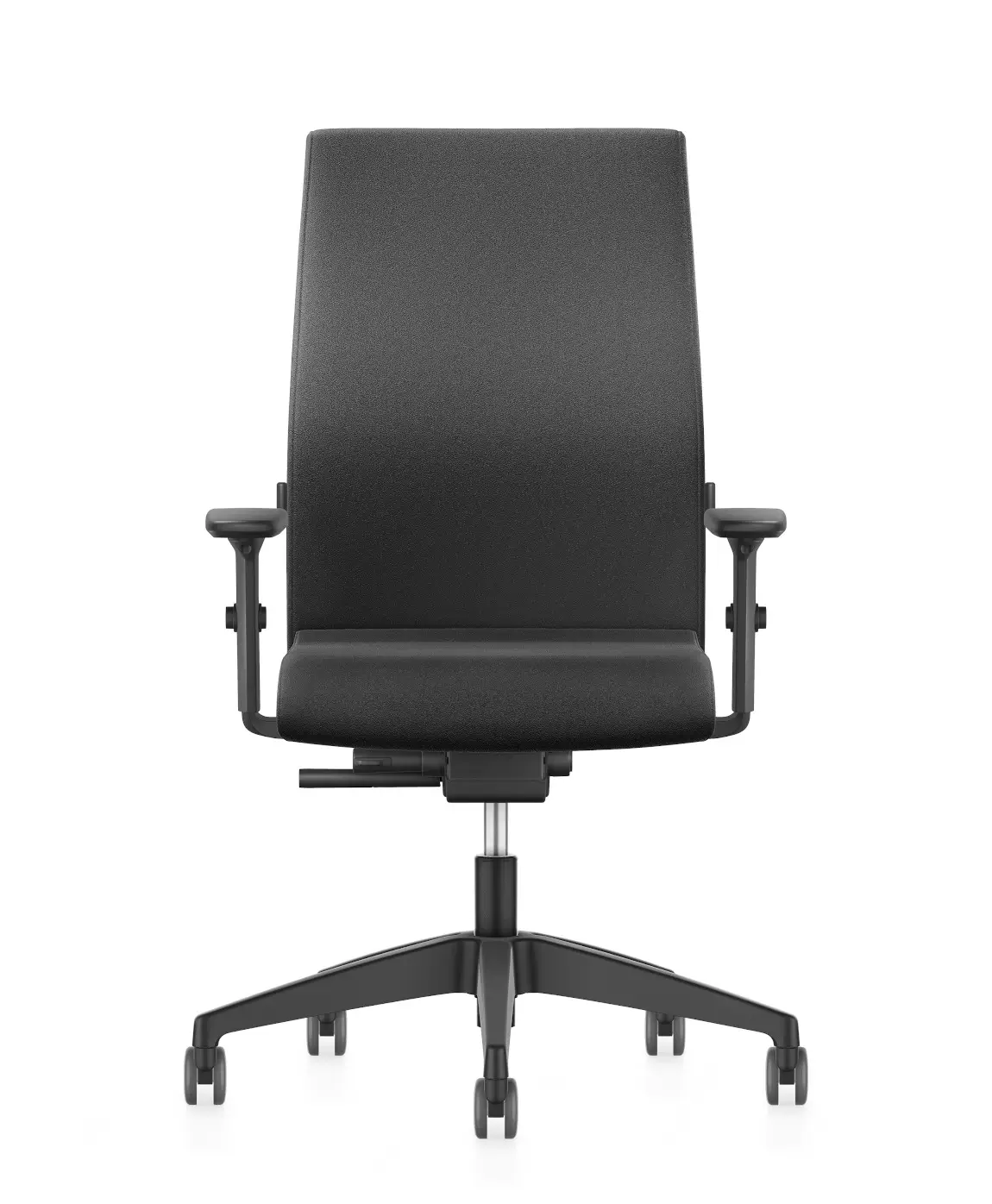 Interstuhl 139RS Bürostuhl in Schwarz mit Armlehnen in Frontalansicht