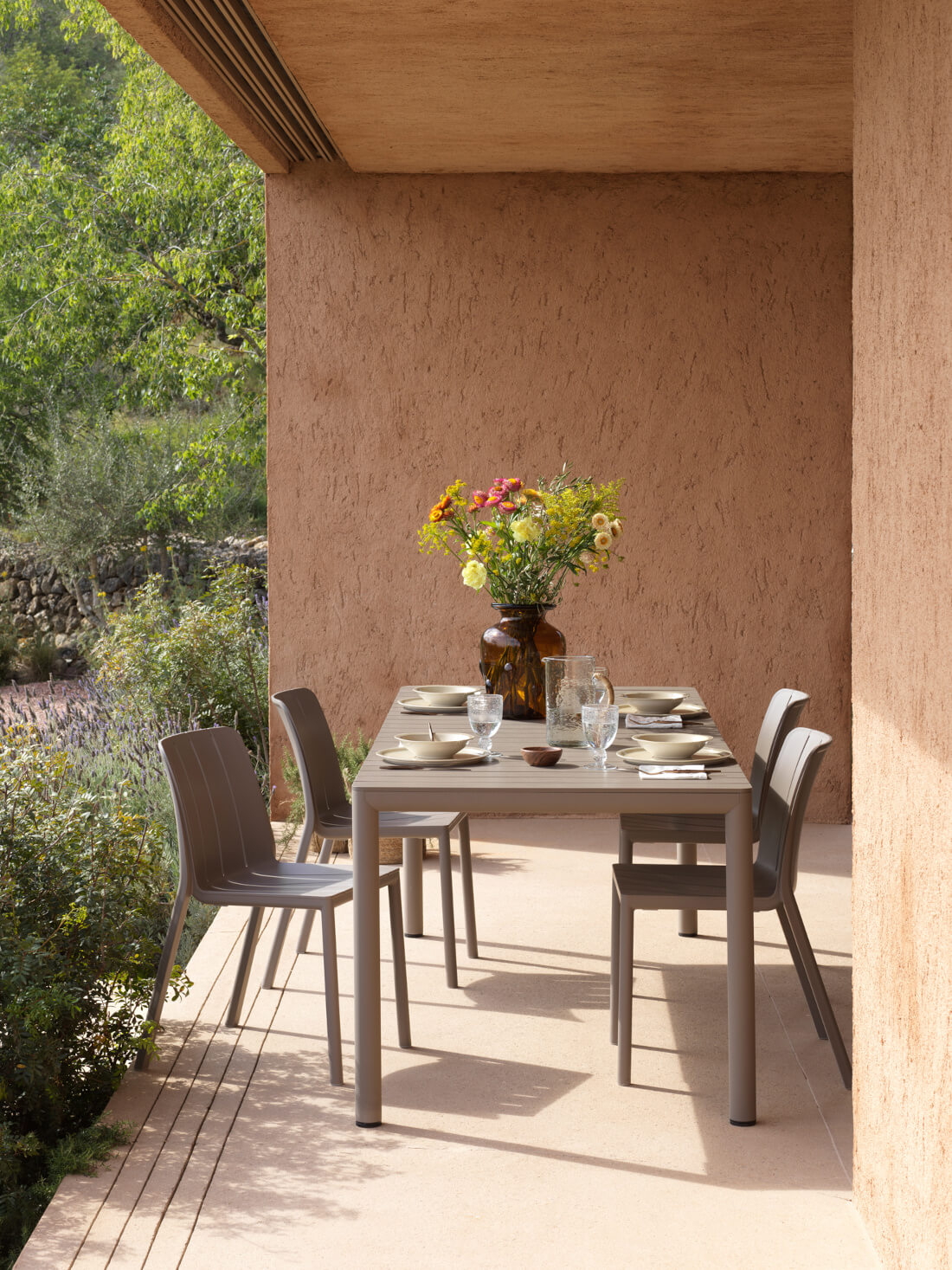 Nardi Tevere Ausziehtisch für Garten oder Balkon, flexibel nutzbar, robust und farbenfroh – italienisches Design
