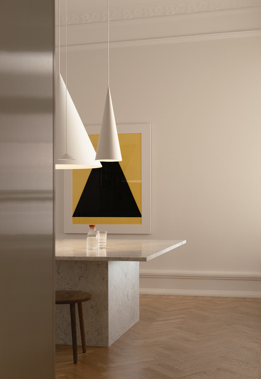 w151 Extra large pendant s2 Pendelleuchte, jet black