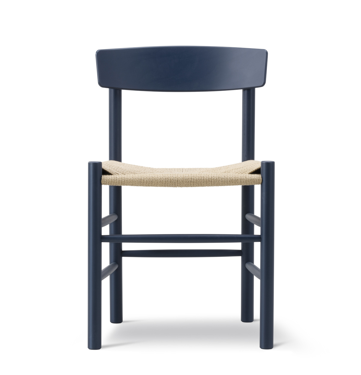 J39 Mogensen Stuhl, buche indigo blue / sitz schnurgeflecht natur J39 Mogensen Stuhl, buche indigo blue / sitz schnurgeflecht natur