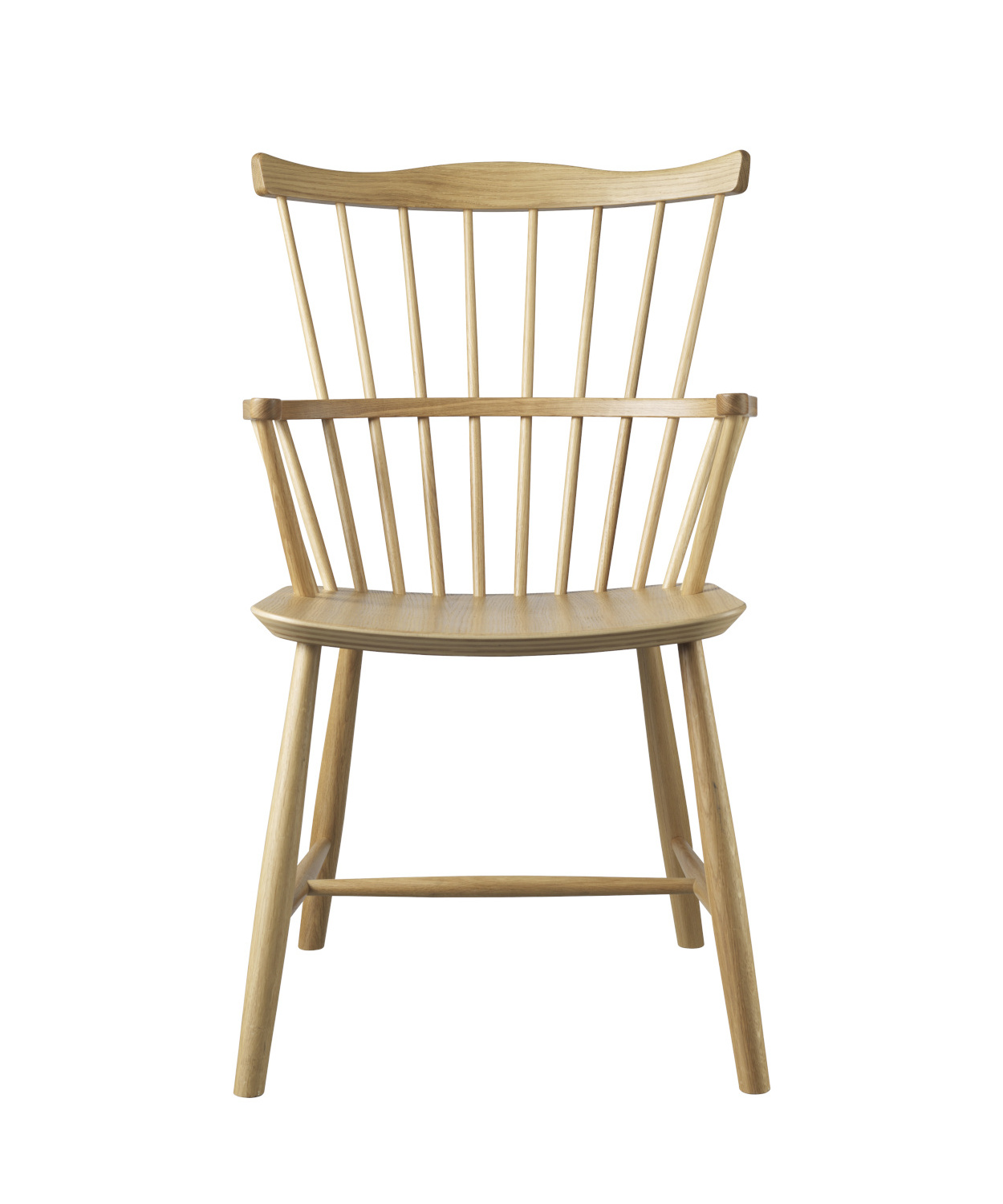 FDB Møbler J52B Armlehnstuhl, ergonomisch, Eiche geölt, nordisches Design, langlebig, nachhaltig