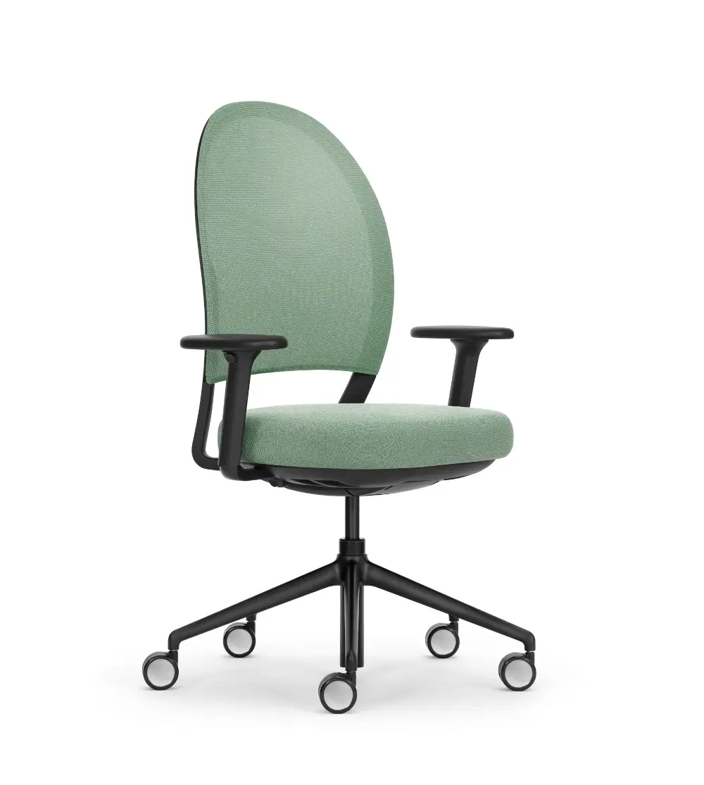 Girsberger Marva Net Bürostuhl mit Ecoknit Rücken für ergonomischen Sitzkomfort im Büro.