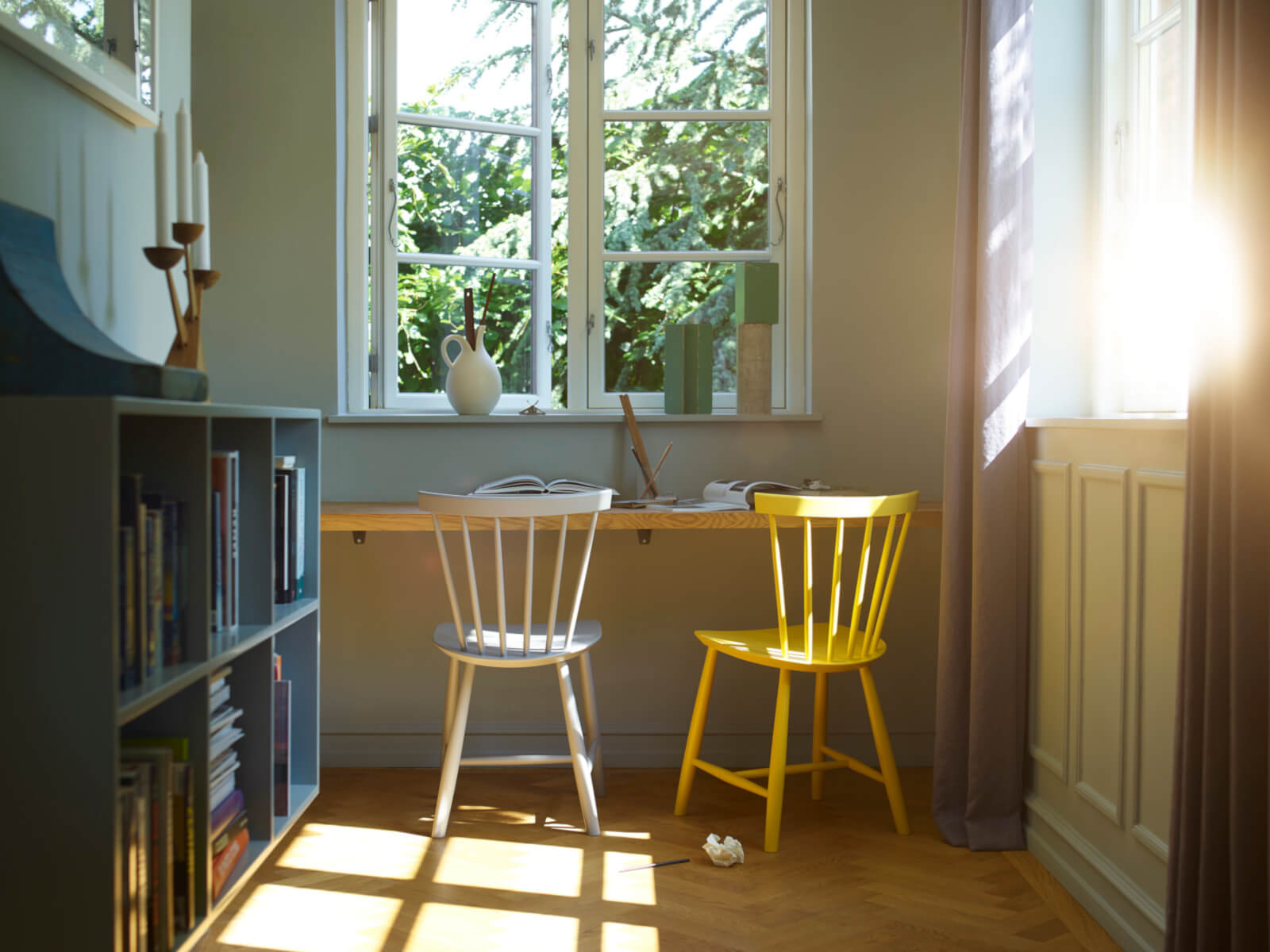 FDB Møbler J46 Stuhl aus Holz, funktional und elegant im Esszimmer – zeitloses dänisches Design für Alltag und Gäste