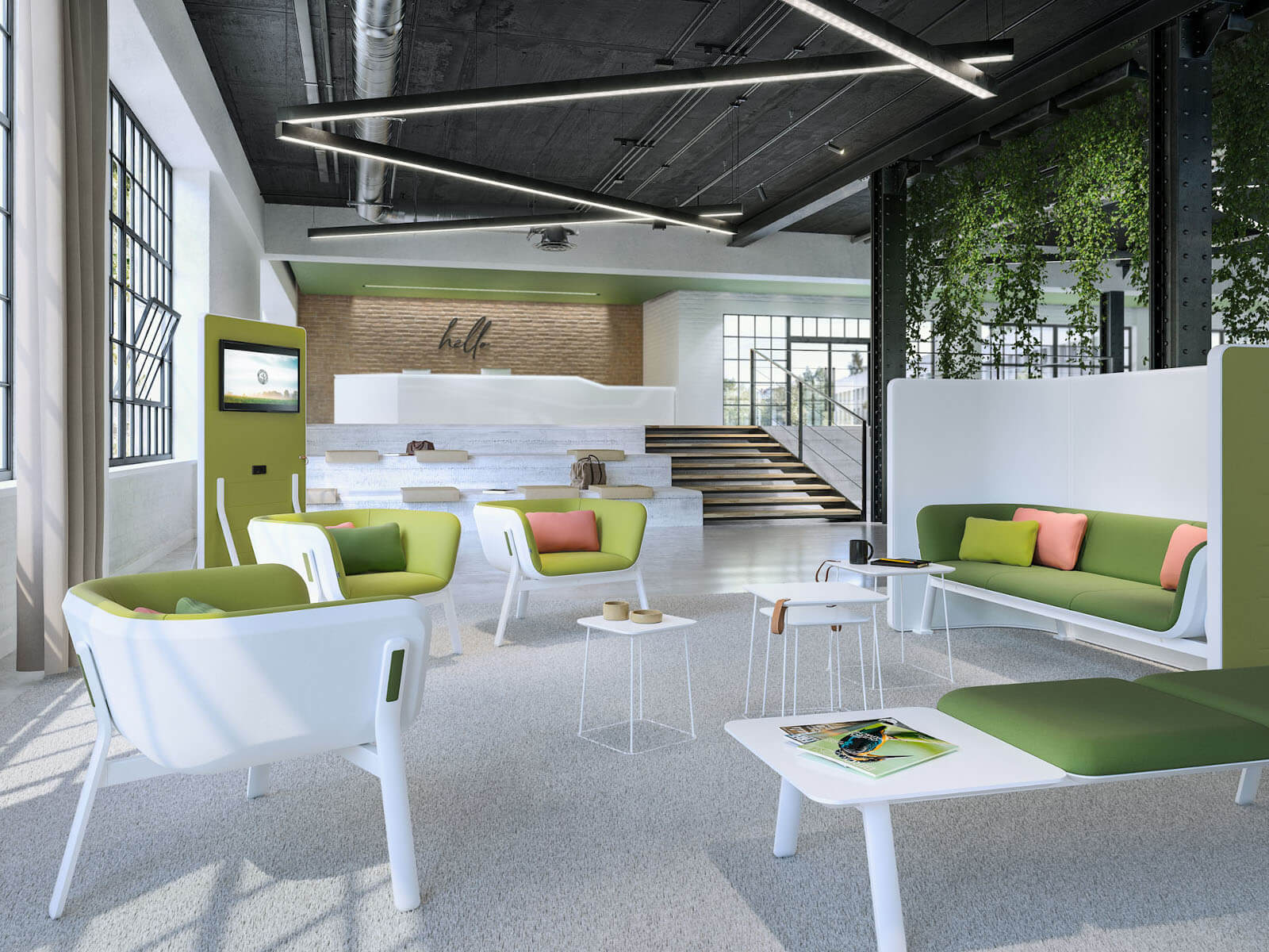 Moderner Interstuhl HUB HU132 Lounge-Sessel mit hoher Rückenlehne, stilvollem Design und optimalem Sitzkomfort für Büro und Home