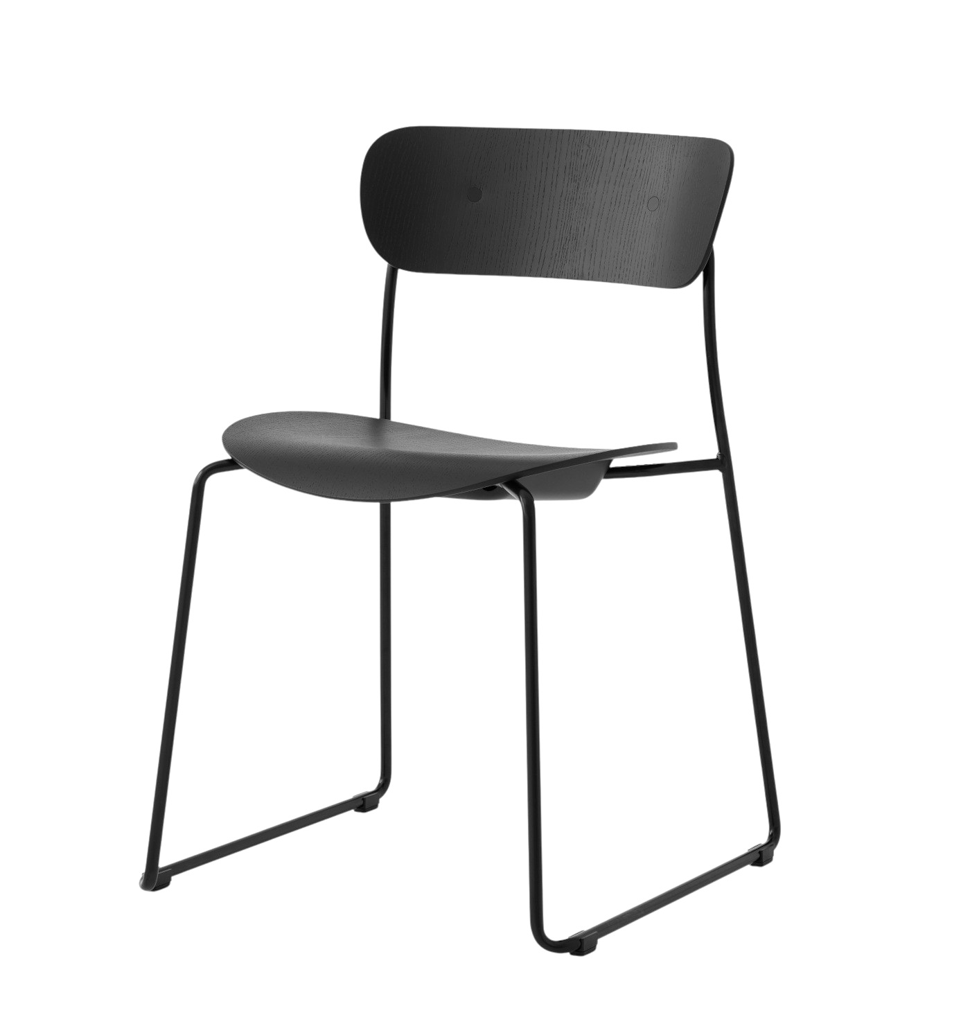 Pavilion AV51 Stuhl, eiche schwarz lackiert