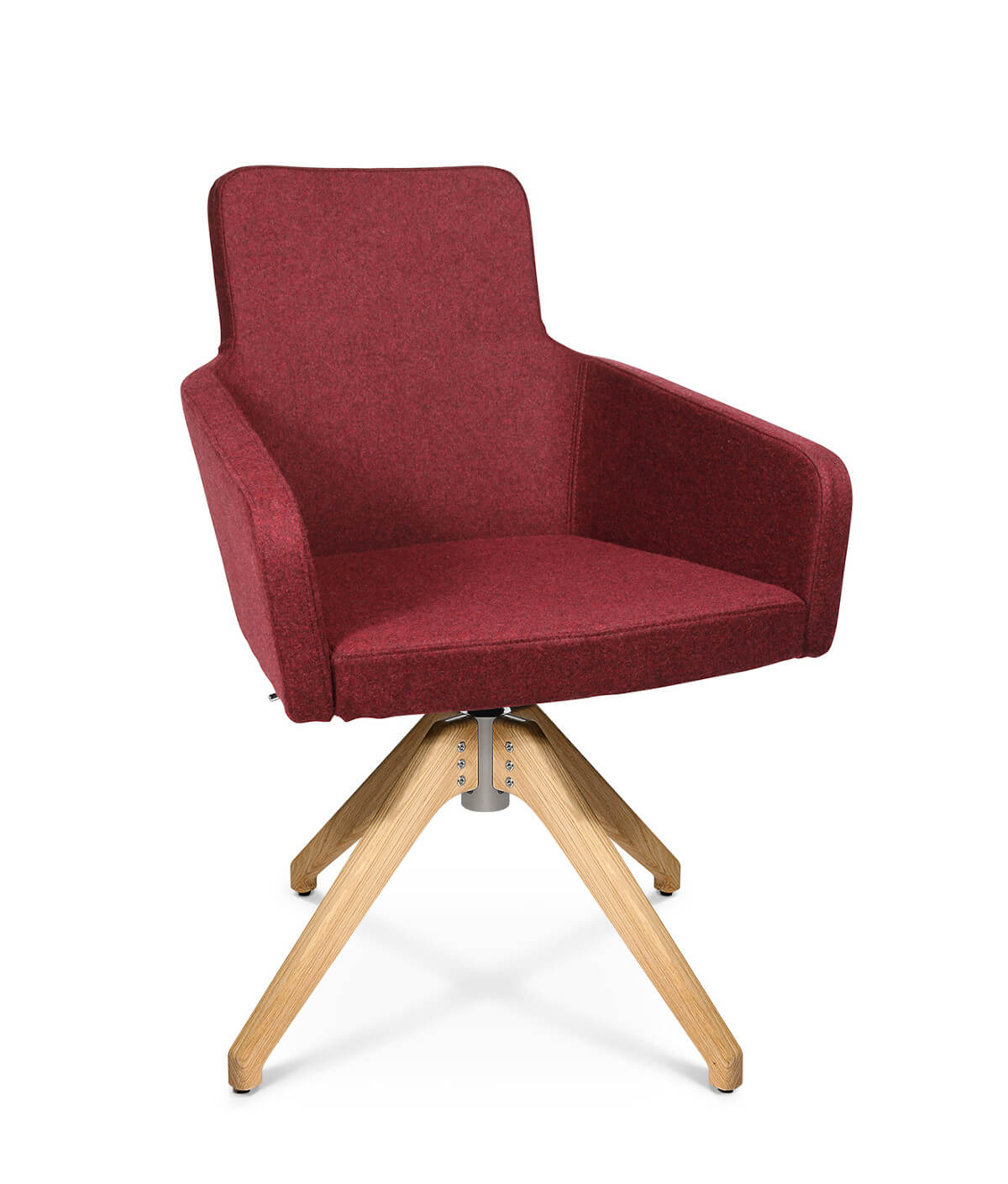 Wagner W-Cube 1 Sessel mit Holzgestell und Höhenverstellung, ergonomisch, moderner Komfortsessel für Büro und Wohnbereich