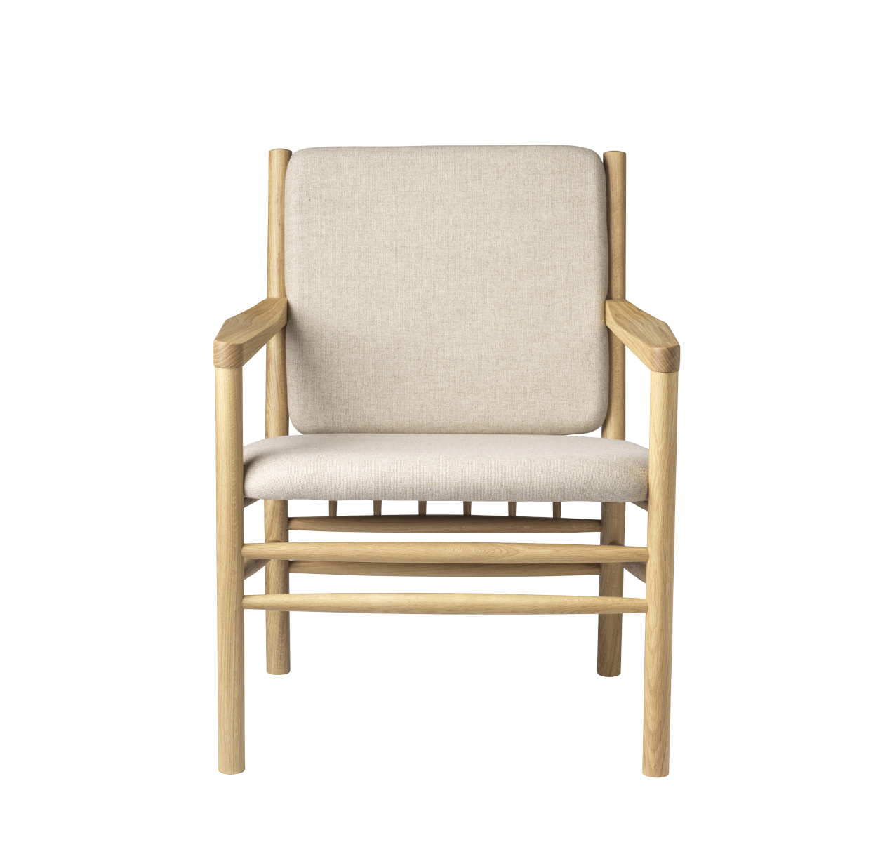 FDB Møbler J147 Sessel, ergonomisch, Eiche natur, beige, nachhaltig, komfortabel, nordisch