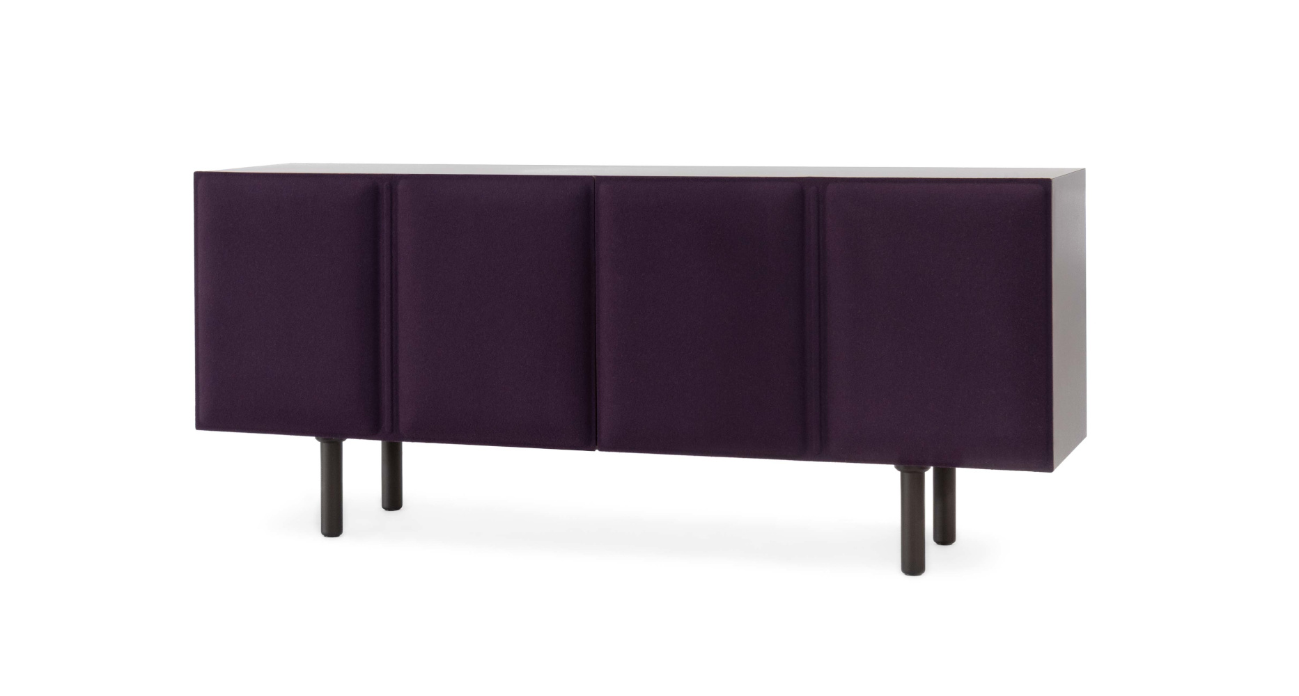 Magis Tacito Sideboard, dunkelviolett und orange, Design-Möbel, funktional, hochwertig, Made in Italy