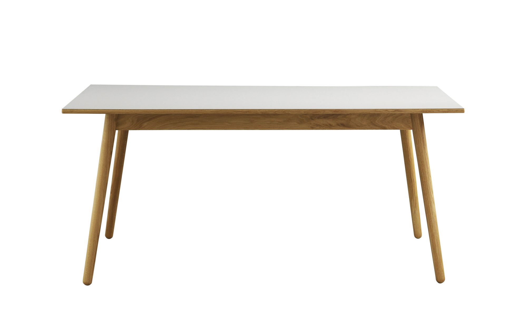 FDB Møbler C35B Esstisch, nordisch, Eiche natur, Linoleum Mushroom, langlebig, nachhaltig, funktional