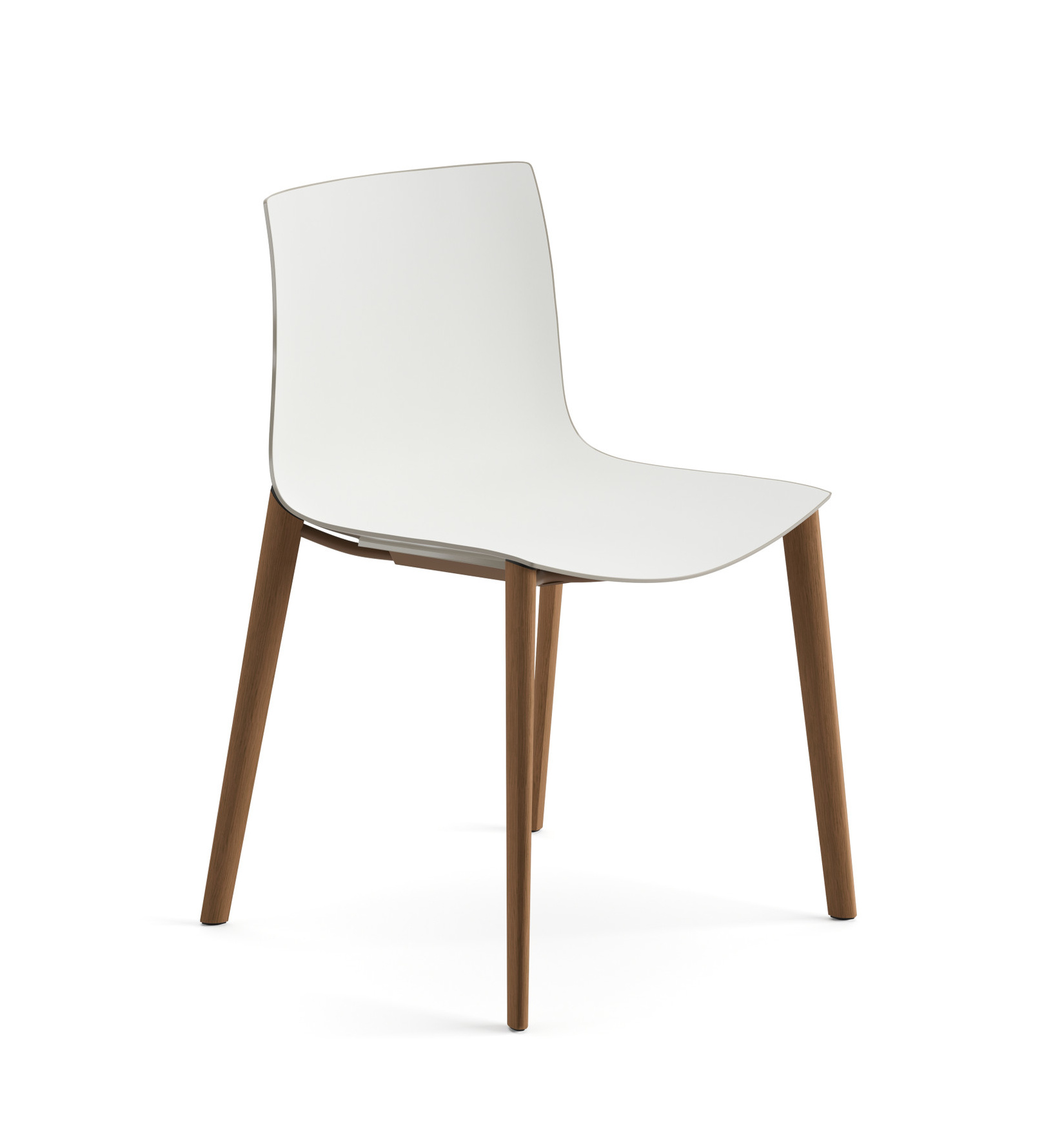 Catifa 46 Stuhl, zweifarbig, effekt teak / weiß-taubengrau #0355