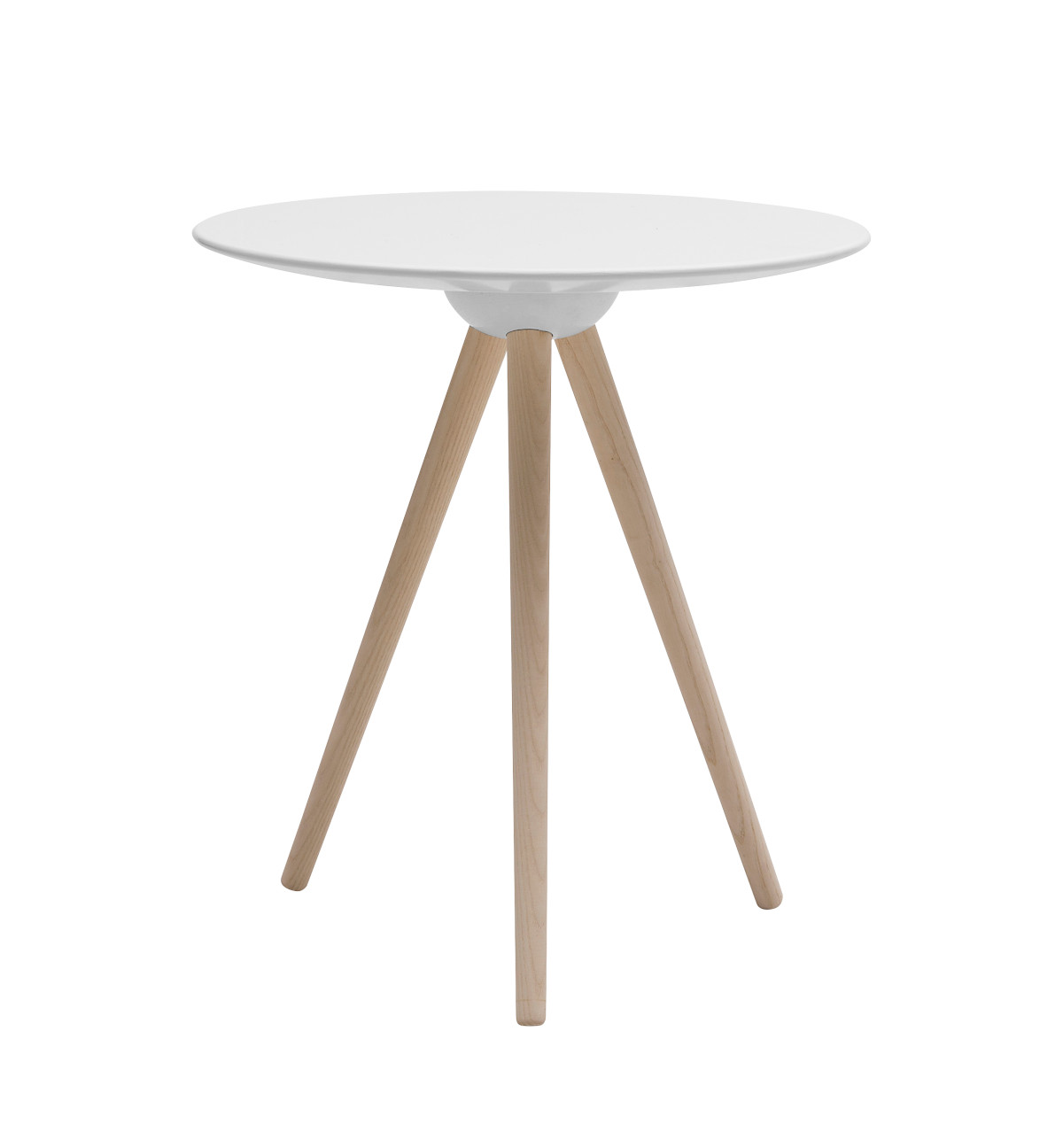 Softline Circoe Beistelltisch in Esche natur mit weißer Tischplatte, modernes Design, kompakt, vielseitig einsetzbar