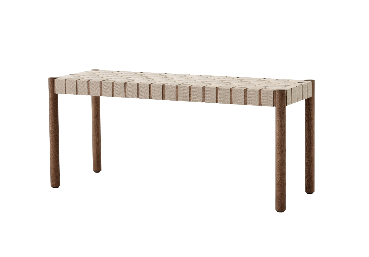 Betty TK4 Bank, eiche geräuchert / gewebe natur