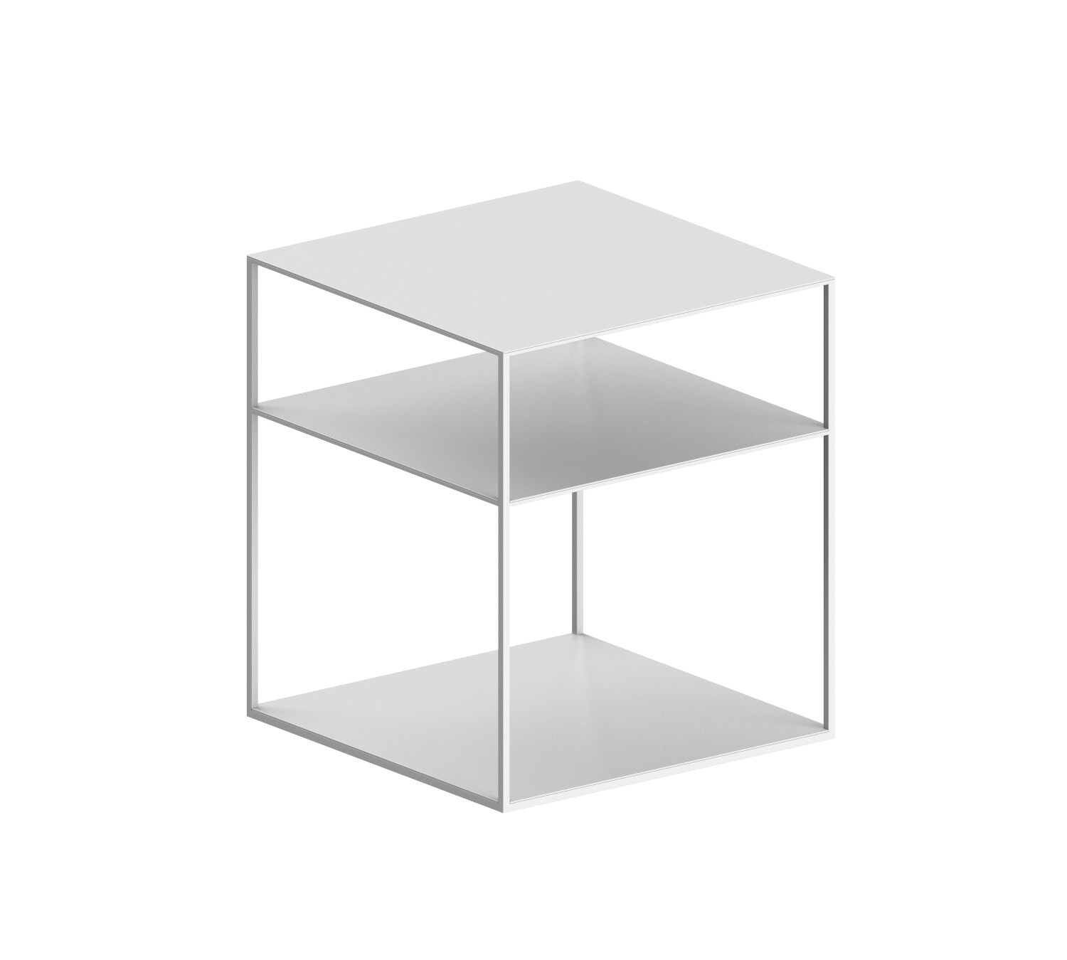 Slim Irony Triplet Beistelltisch, 40 x 40 cm, weiß