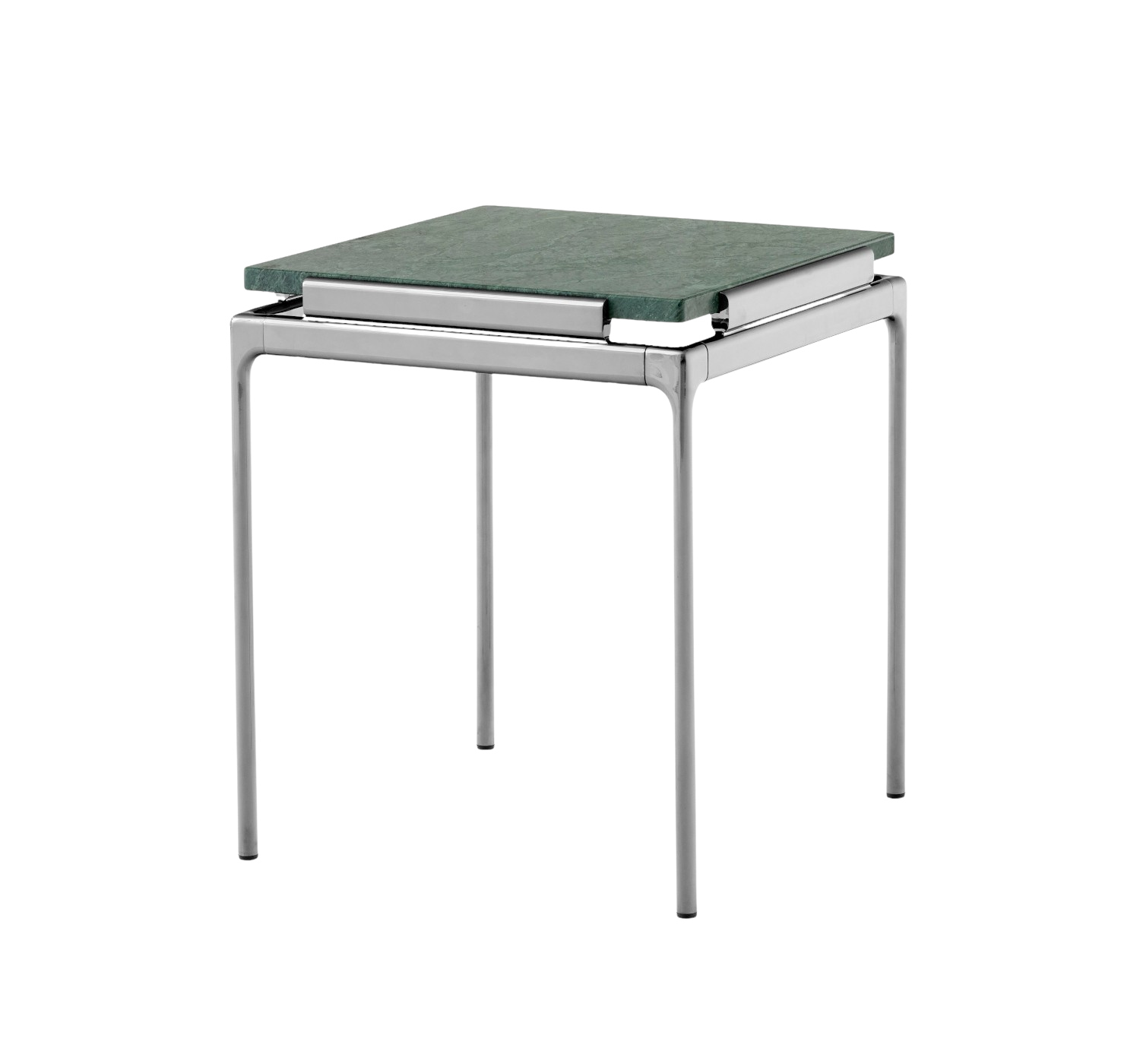 Sett LN11 Beistelltisch, chrom dunkel / verde guatemala Sett LN11 Beistelltisch, chrom dunkel / verde guatemala