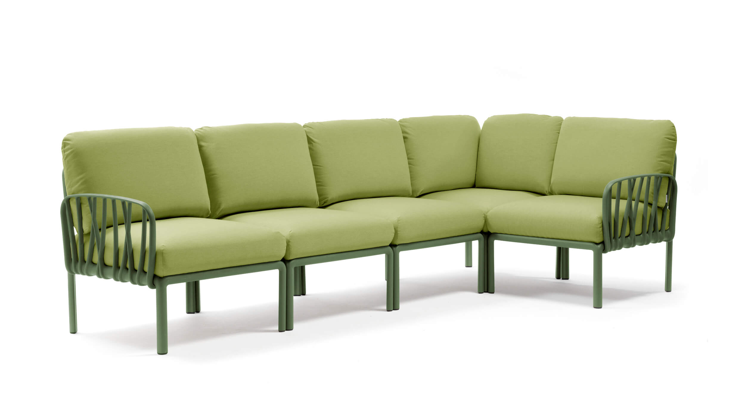 Nardi Komodo 5 Gartensofa, agave/avocado, wetterfest, modular, komfortabel, italienisches Outdoor-Design