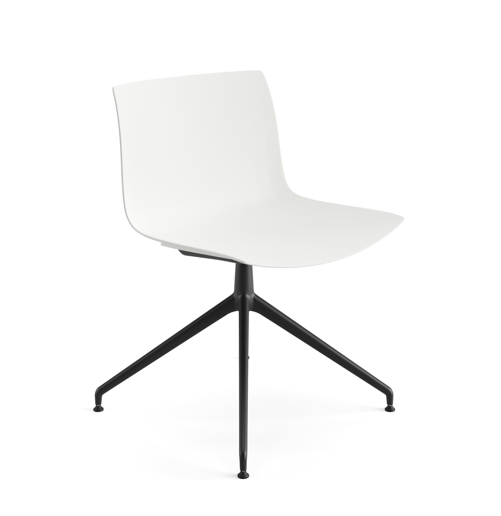 Catifa 53 Stuhl, einfarbig, schwarz / weiß #2054